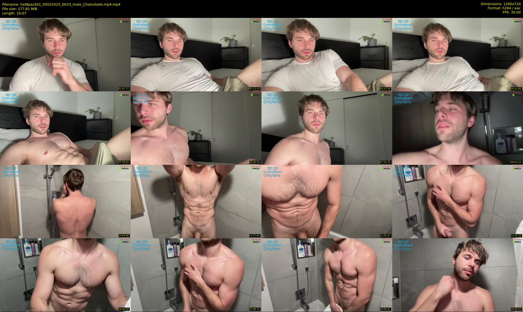 hot8pack01 — 20 minute Chaturbate male cam show recording, 720p, Feb 5, 2025