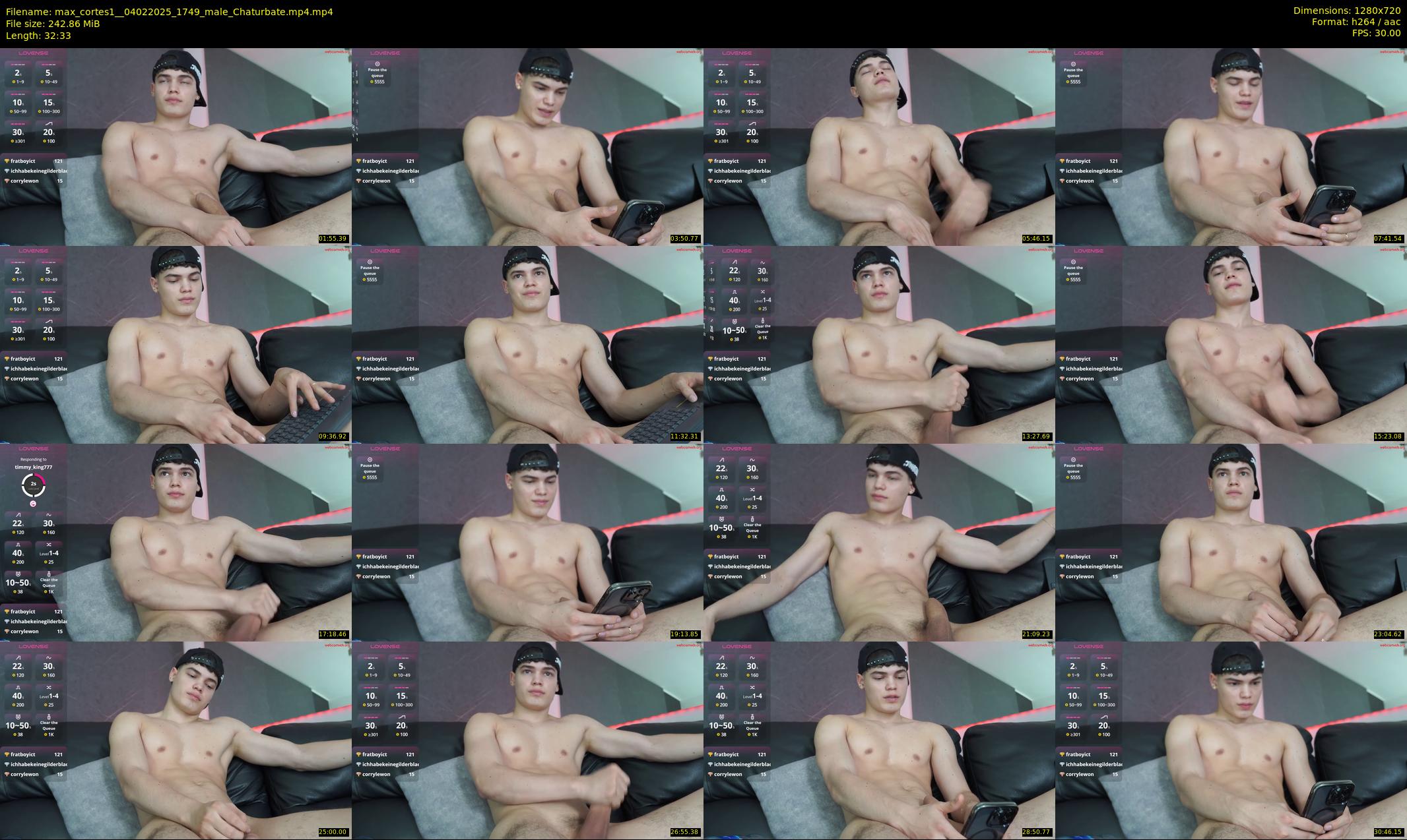 max_cortes1_ — 33 minute Chaturbate male cam show recording, 720p, Feb 4, 2025
