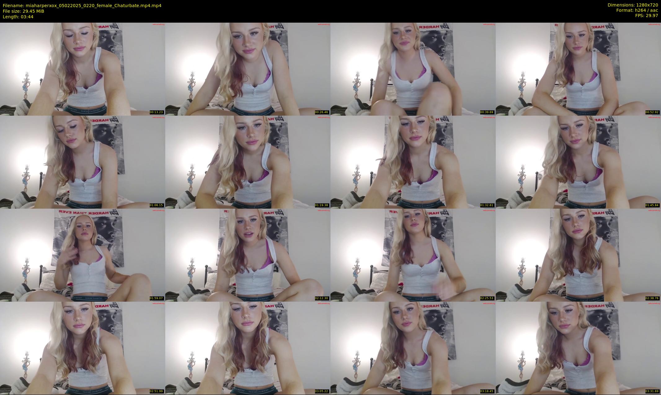 miaharperxox — 4 minute Chaturbate female cam show recording, 720p, Feb 5, 2025