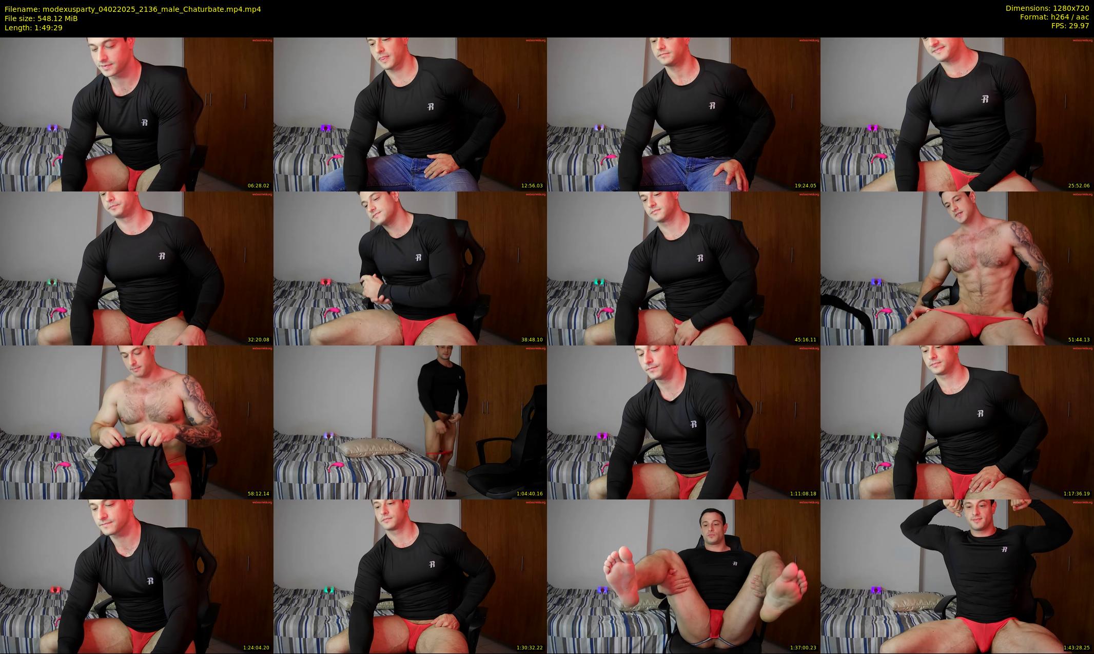 modexusparty — 110 minute Chaturbate male cam show recording, 720p, Feb 4, 2025