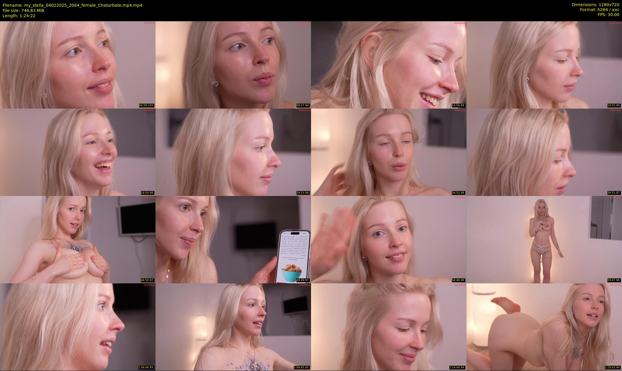 my_stella — 85 minute Chaturbate female cam show recording, 720p, Feb 4, 2025