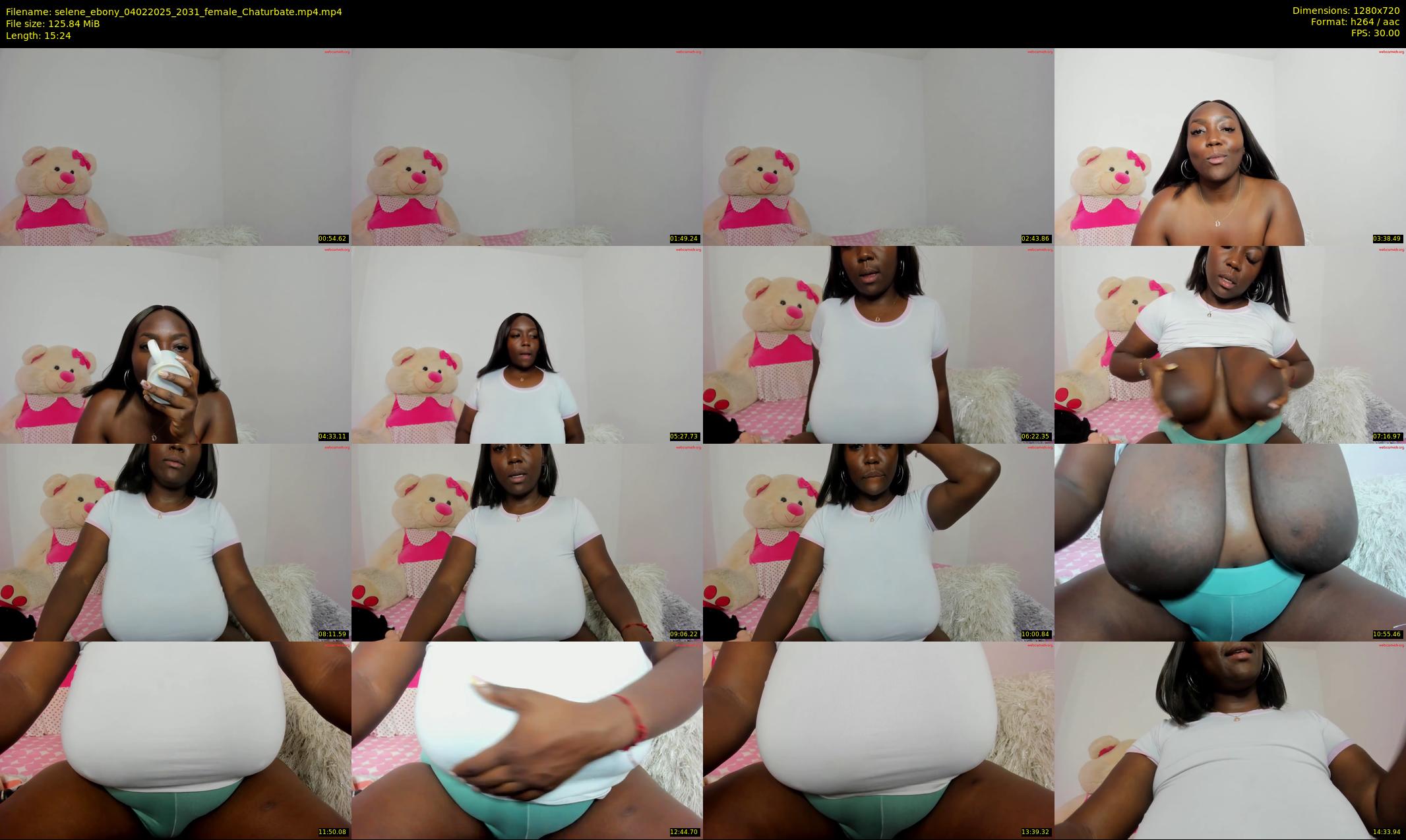selene_ebony — 16 minute Chaturbate female cam show recording, 720p, Feb 4, 2025