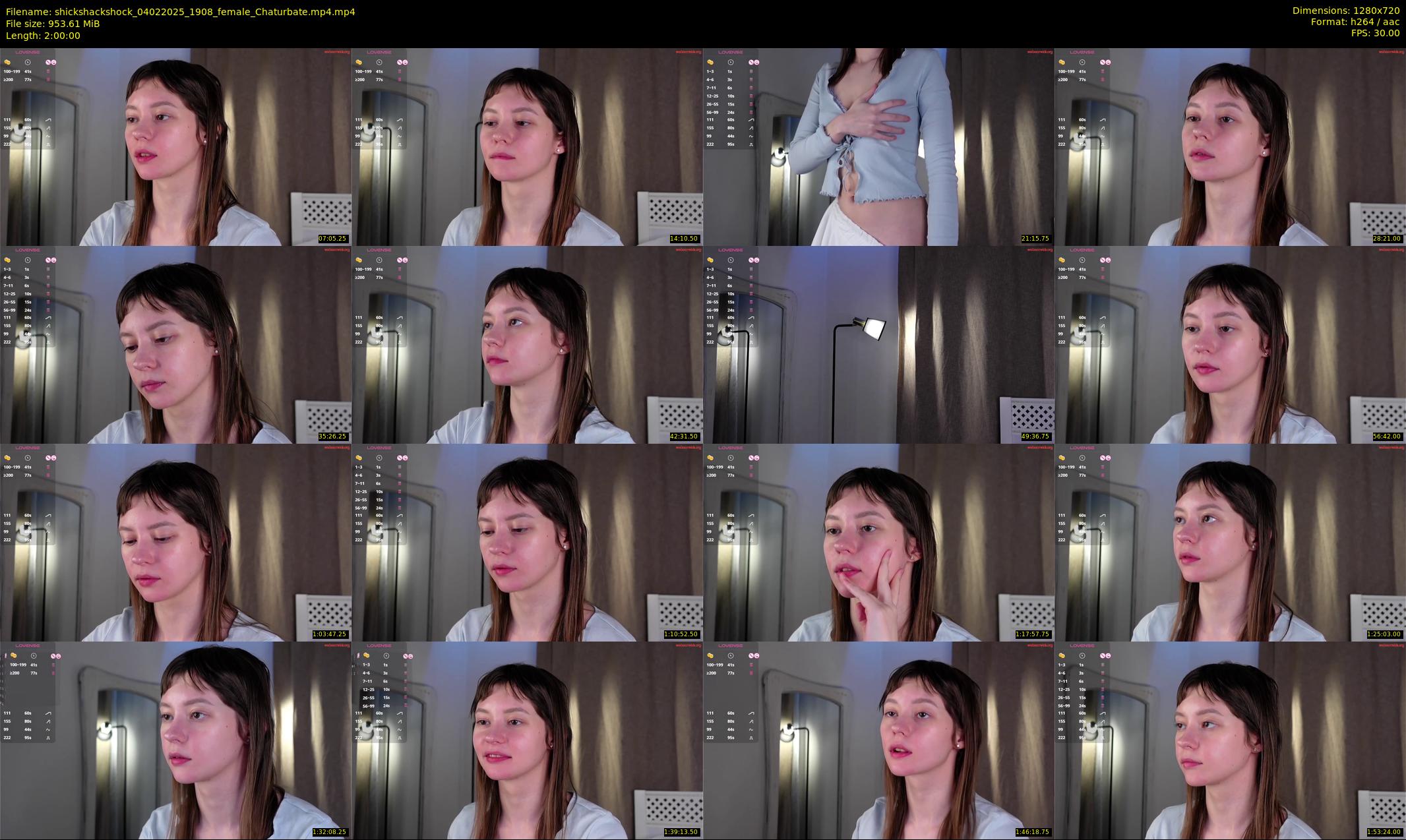 shickshackshock — 120 minute Chaturbate female cam show recording, 720p, Feb 4, 2025