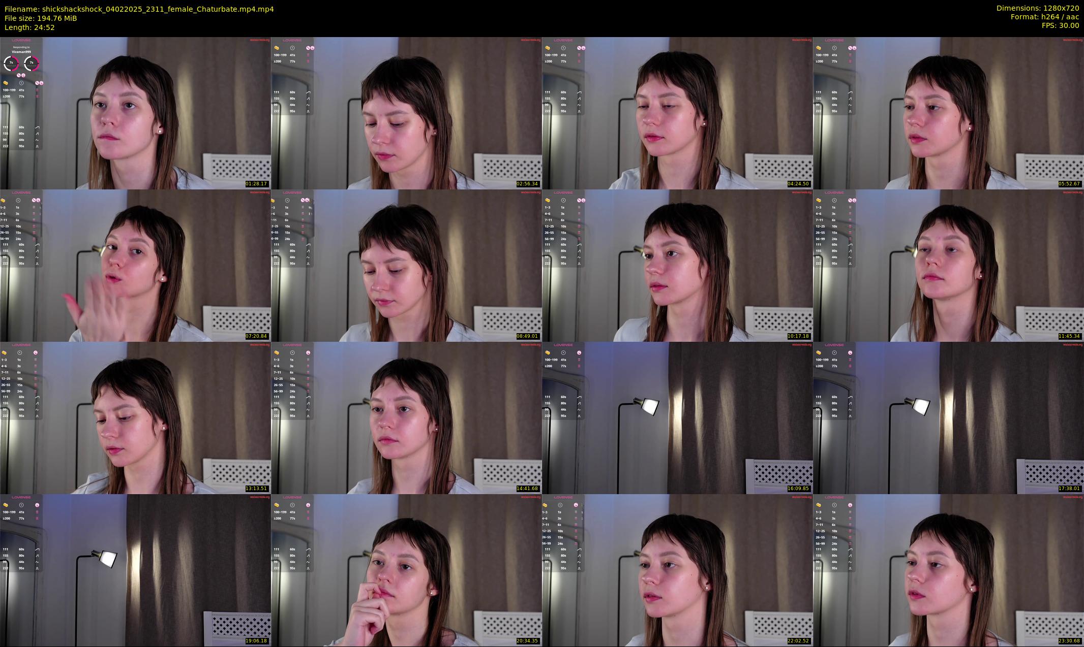 shickshackshock — 25 minute Chaturbate female cam show recording, 720p, Feb 4, 2025
