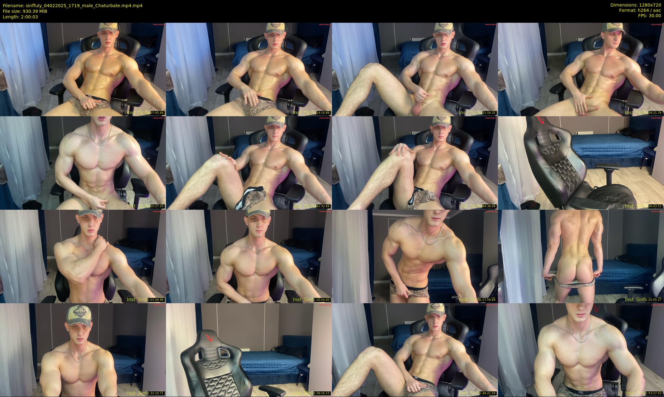 sinffuly — 121 minute Chaturbate male cam show recording, 720p, Feb 4, 2025