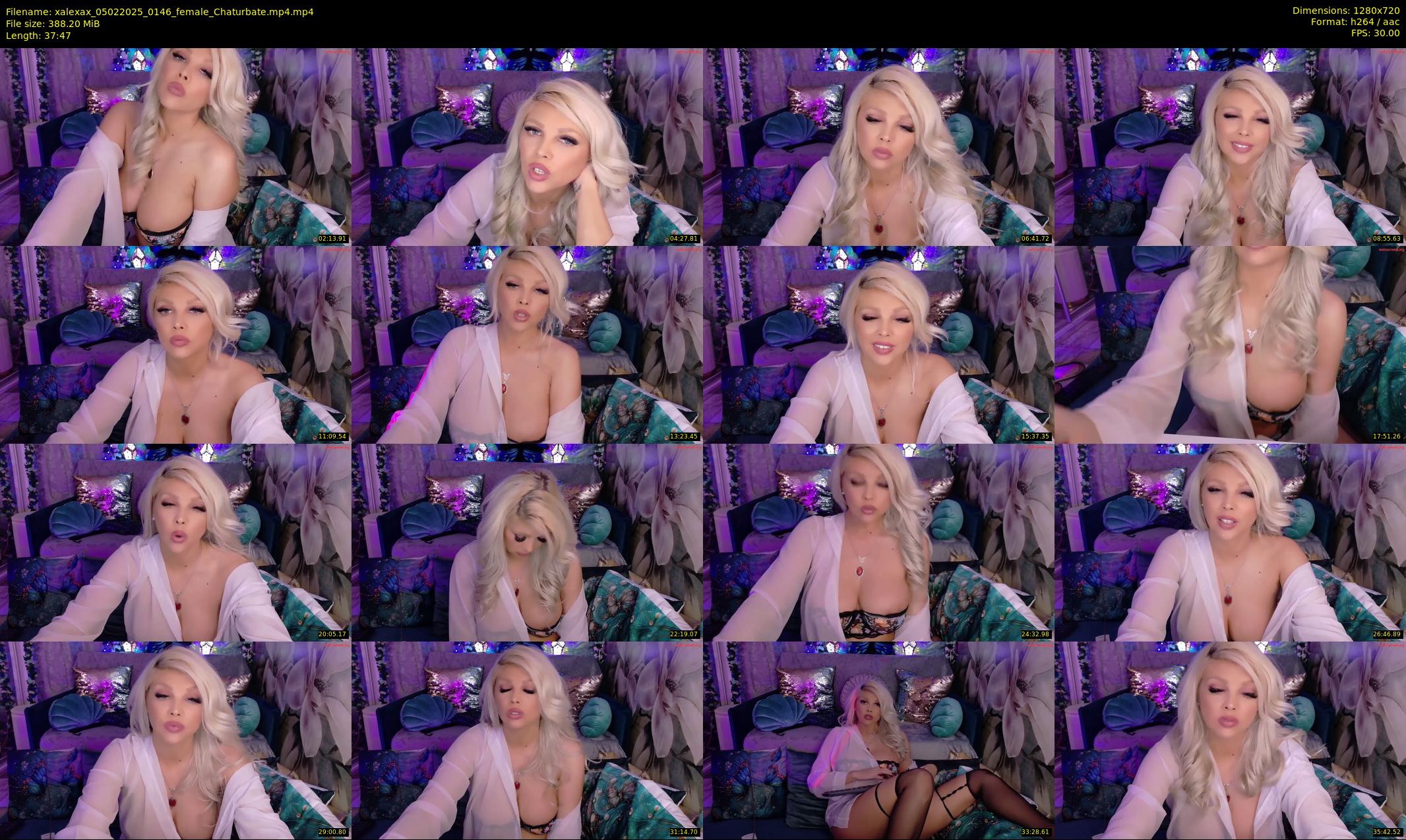 xalexax — 38 minute Chaturbate female cam show recording, 720p, Feb 5, 2025