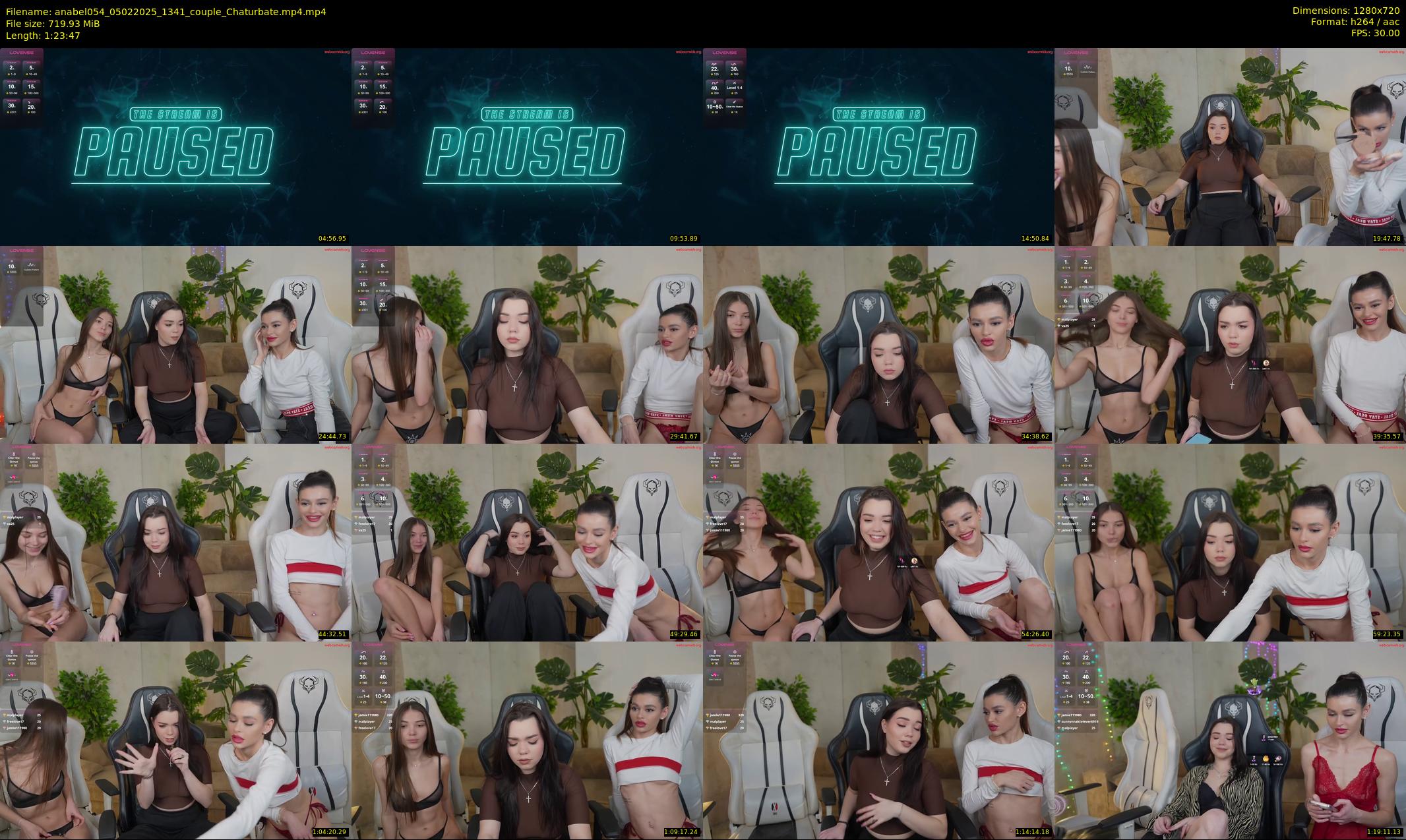 anabel054 — 84 minute Chaturbate female cam show recording, 720p, Feb 5, 2025
