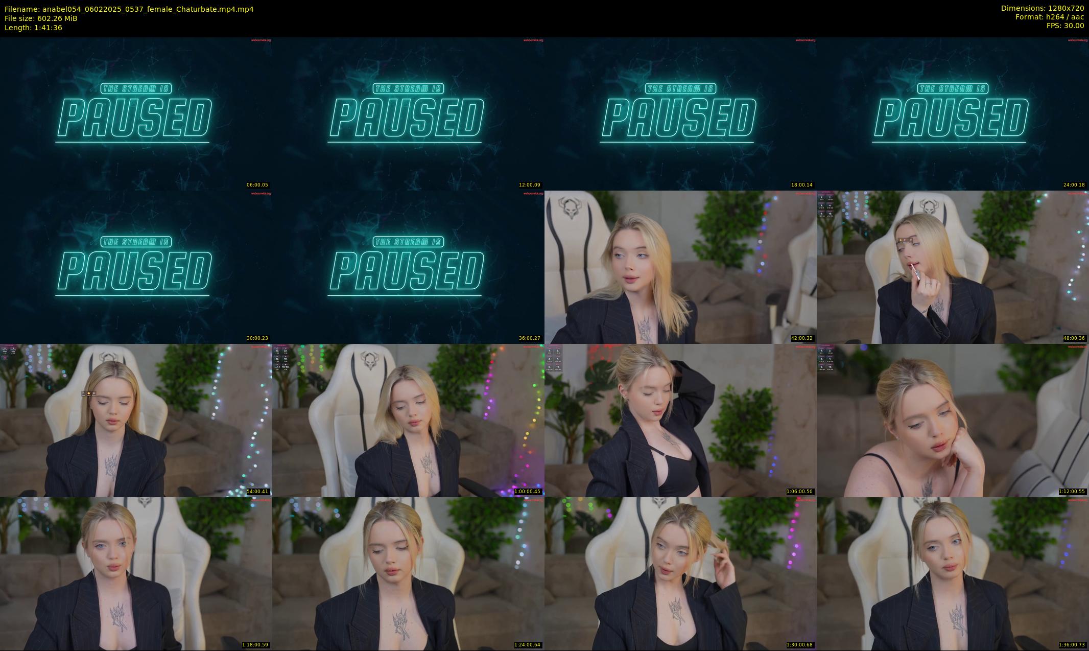 anabel054 — 102 minute Chaturbate female cam show recording, 720p, Feb 6, 2025