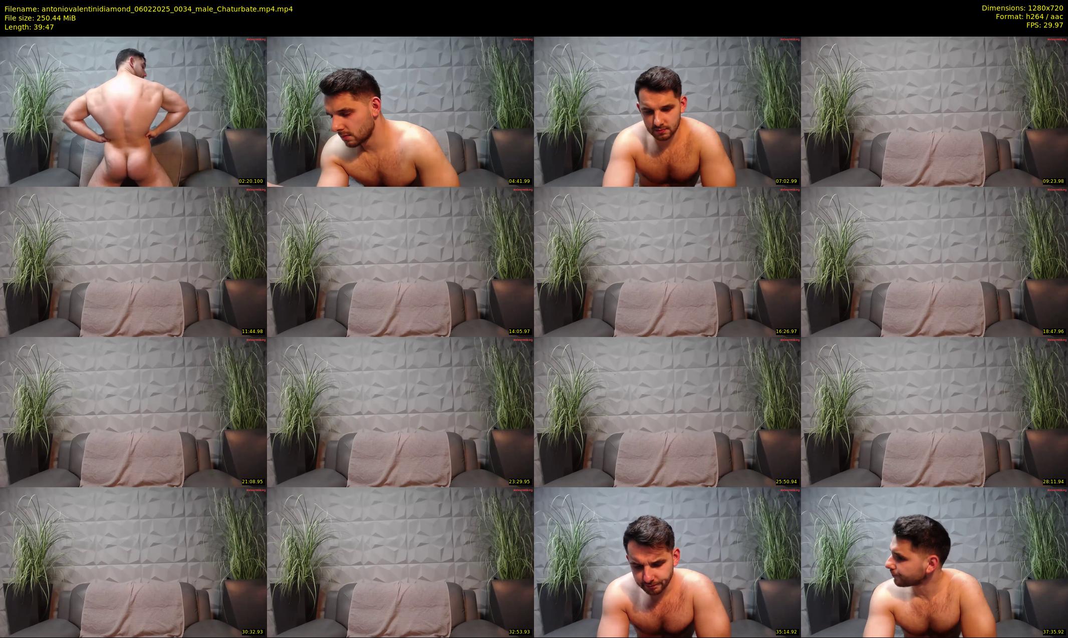 antoniovalentinidiamond — 40 minute Chaturbate male cam show recording, 720p, Feb 6, 2025