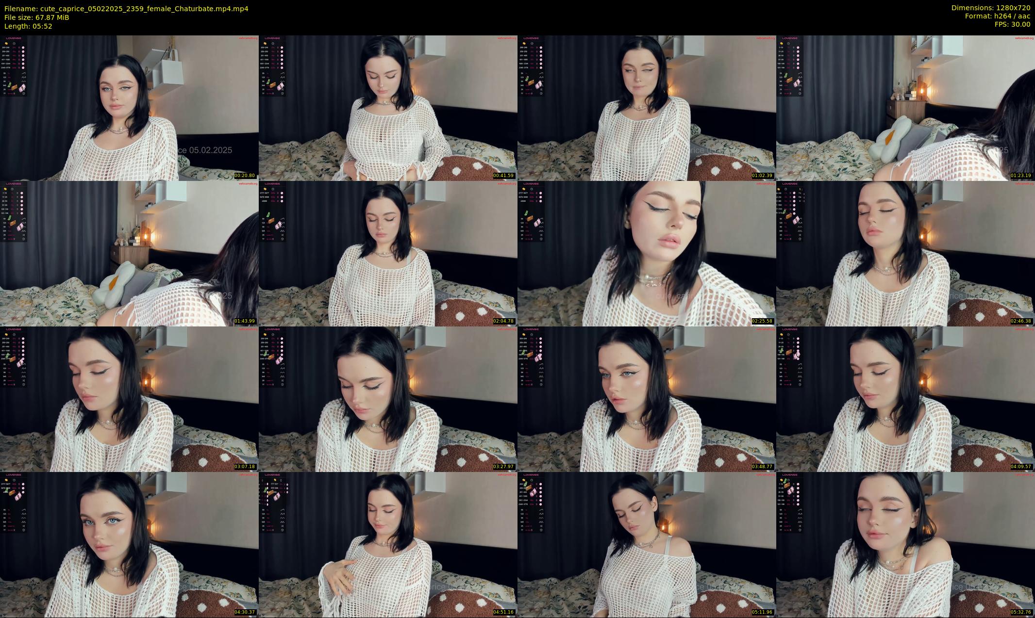cute_caprice — 6 minute Chaturbate female cam show recording, 720p, Feb 5, 2025
