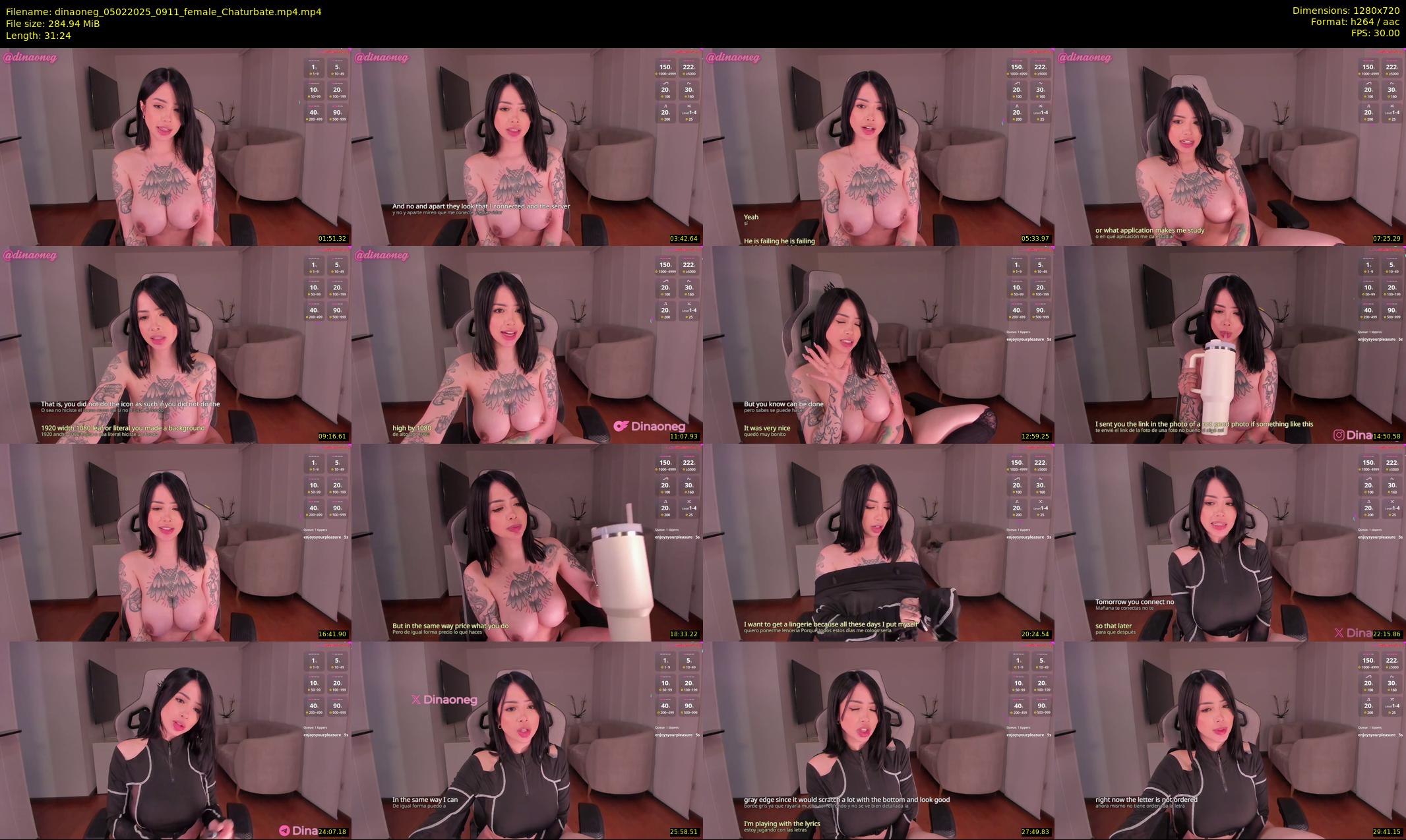 dinaoneg — 32 minute Chaturbate female cam show recording, 720p, Feb 5, 2025