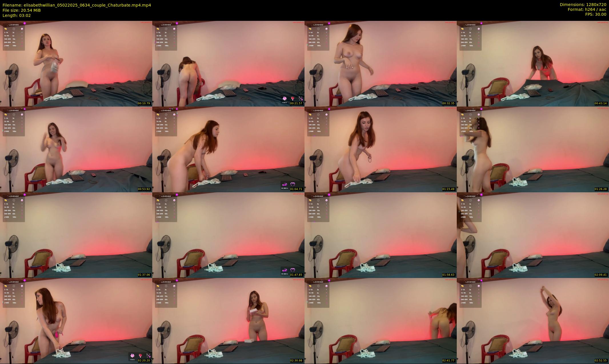 elisabethwillian — 4 minute Chaturbate couple cam show recording, 720p, Feb 5, 2025