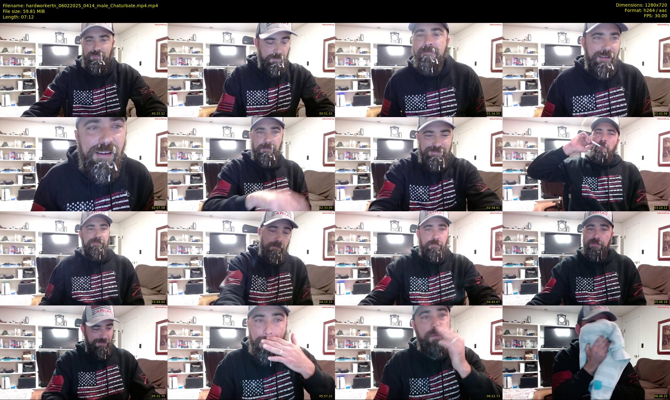 hardworkertn — 8 minute Chaturbate male cam show recording, 720p, Feb 6, 2025