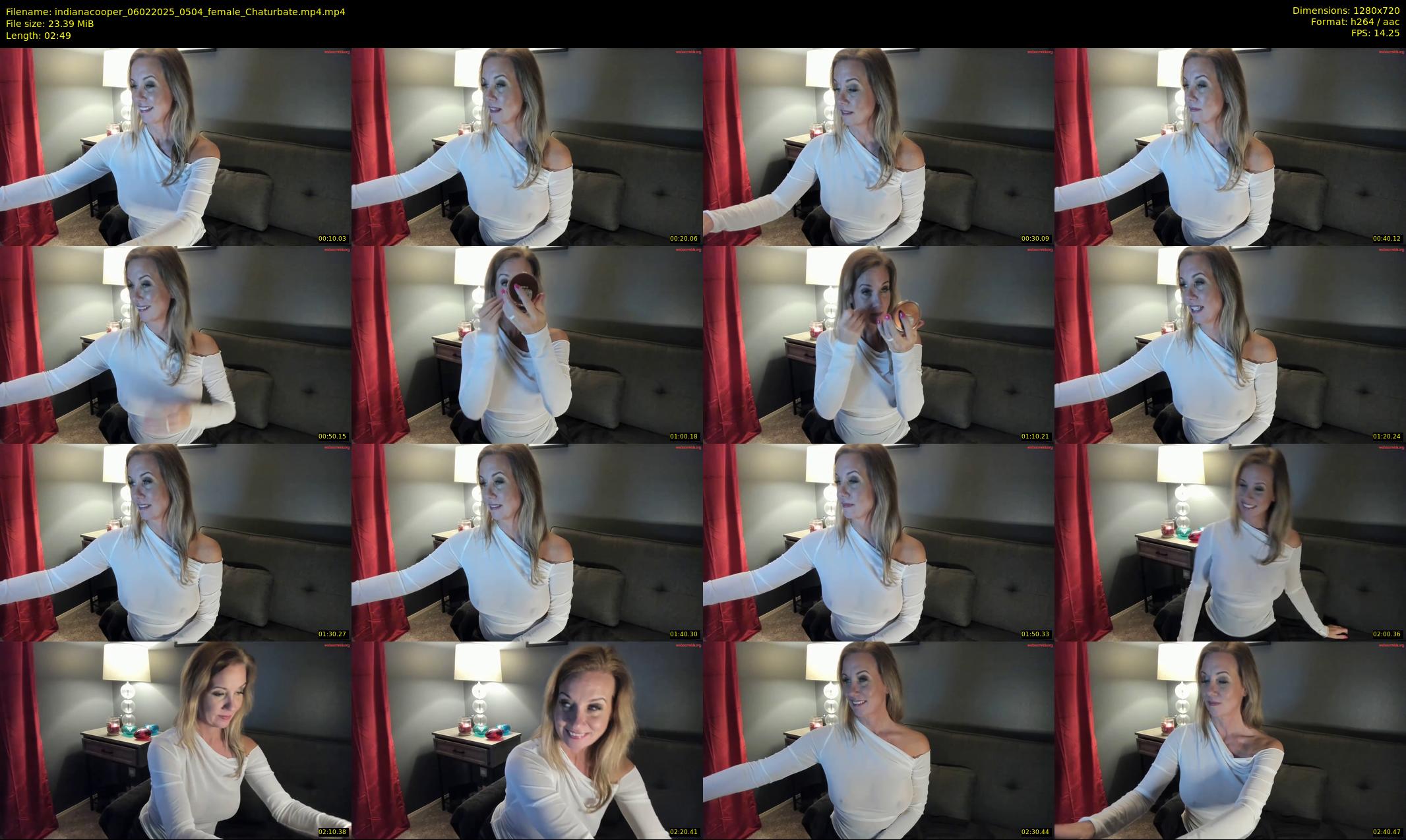 indianacooper — 3 minute Chaturbate female cam show recording, 720p, Feb 6, 2025
