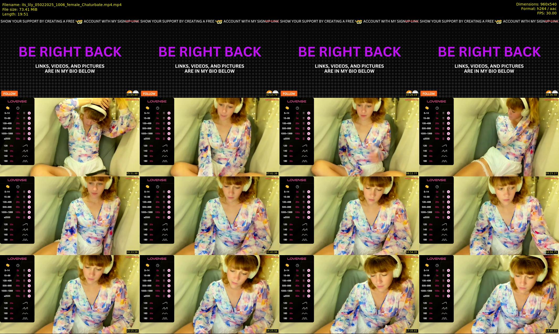 its_lily — 20 minute Chaturbate female cam show recording, 480p, Feb 5, 2025