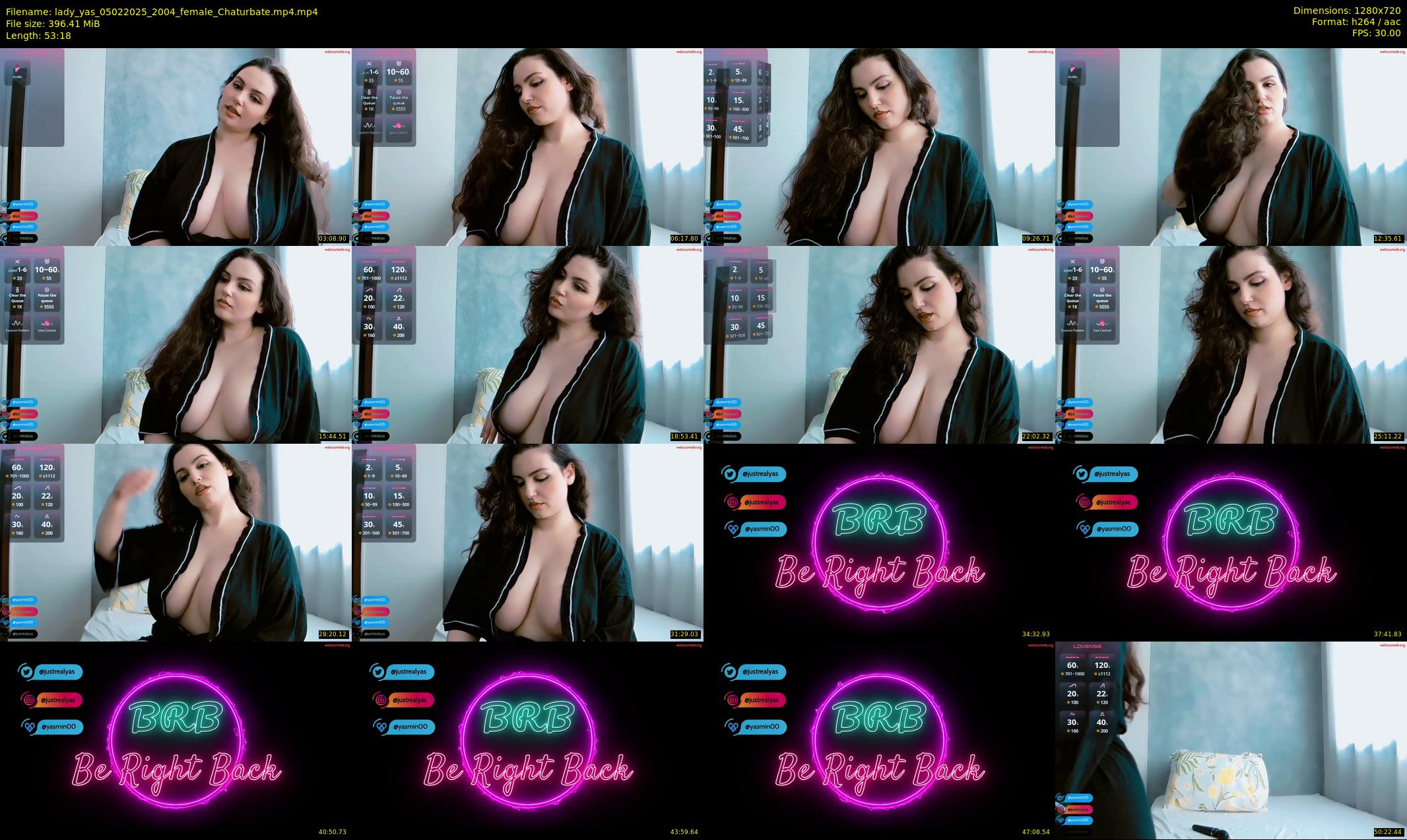 lady_yas — 54 minute Chaturbate female cam show recording, 720p, Feb 5, 2025