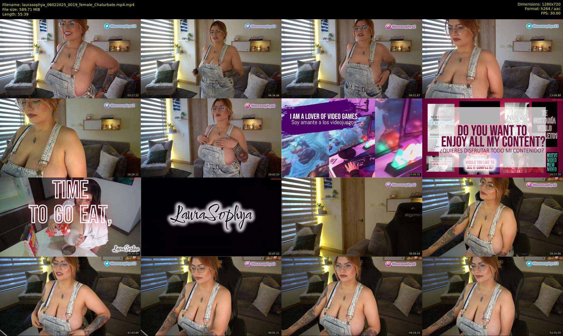 laurasophya — 56 minute Chaturbate female cam show recording, 720p, Feb 6, 2025