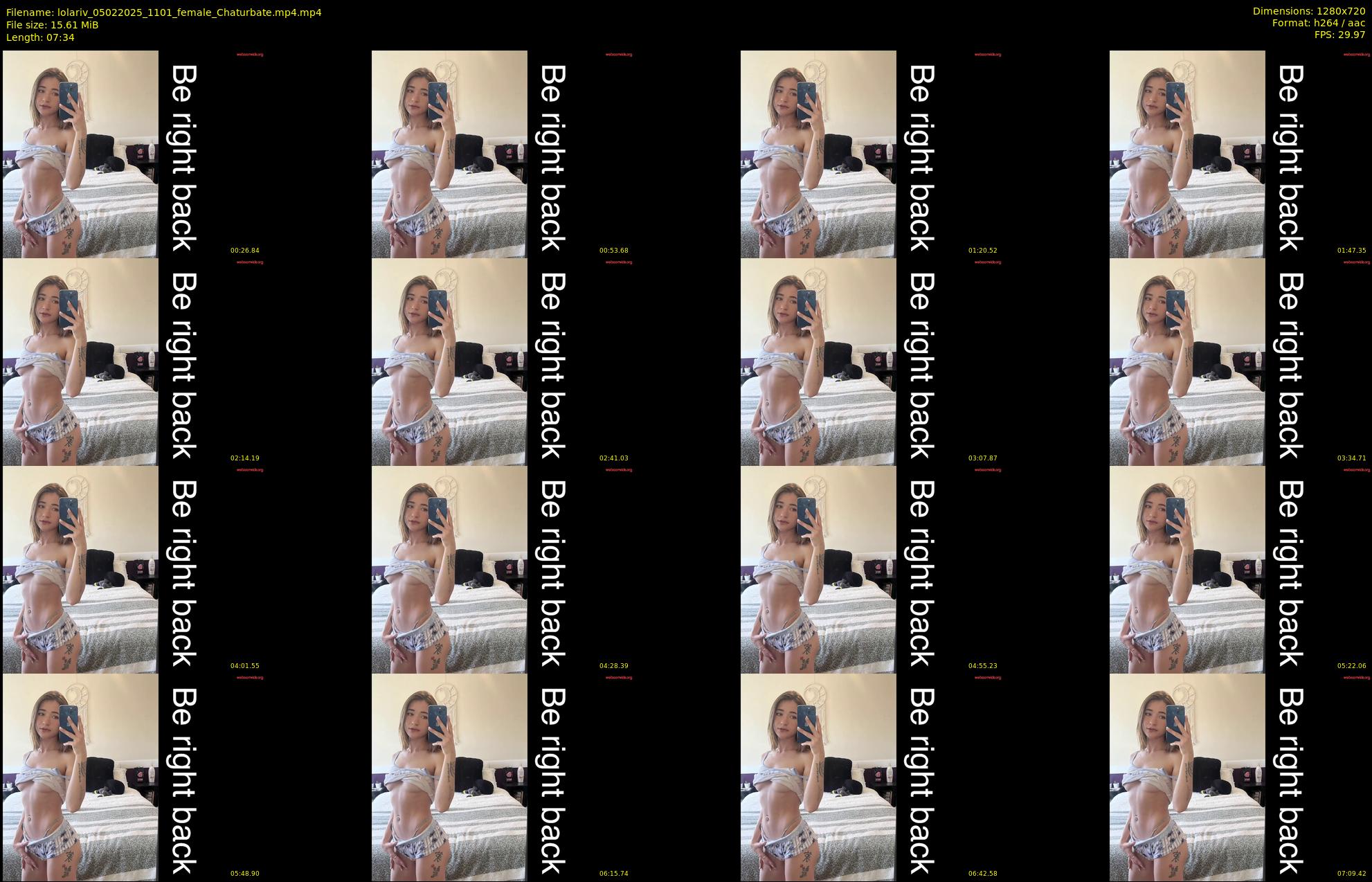 lolariv — 8 minute Chaturbate female cam show recording, 720p, Feb 5, 2025