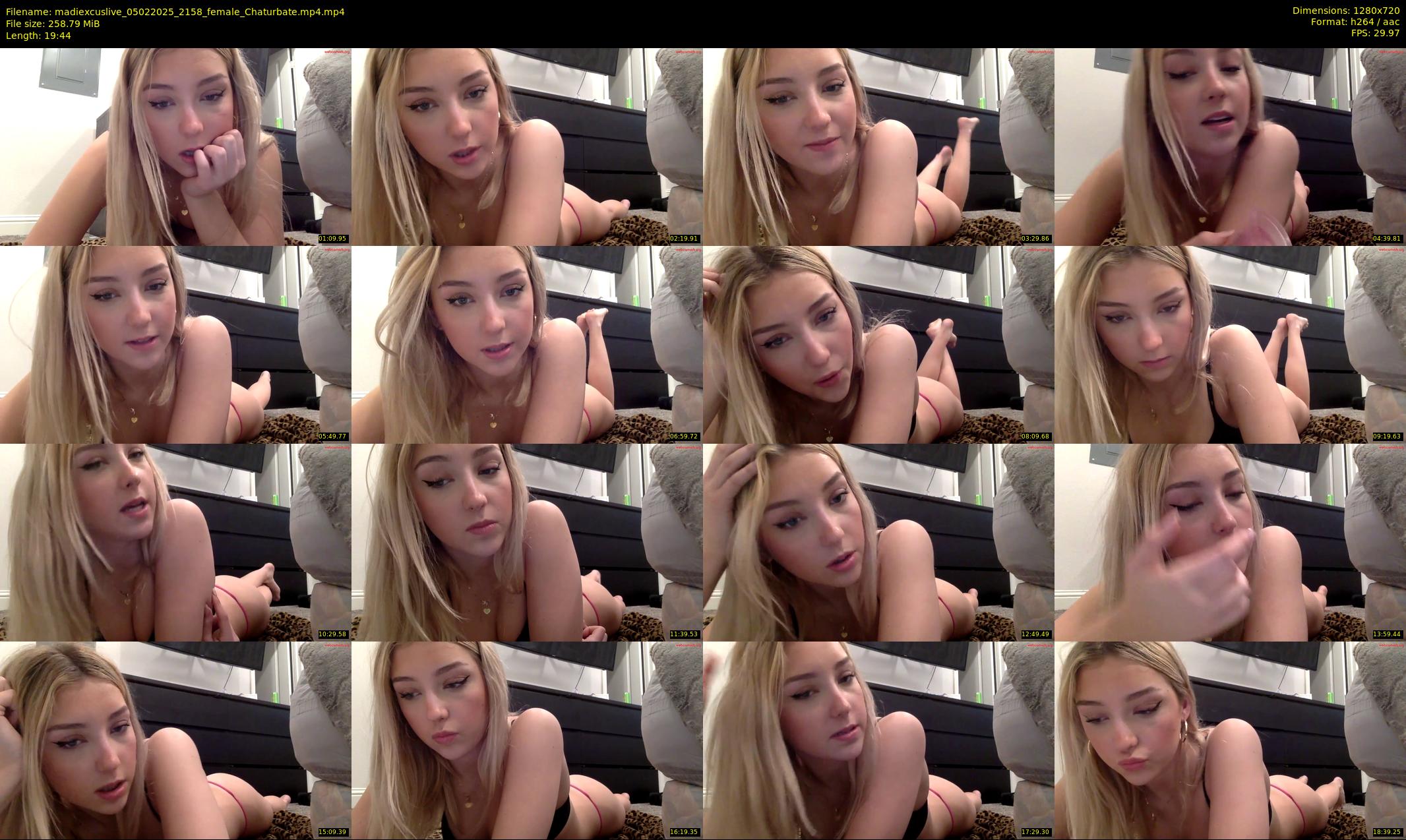 madiexcuslive — 20 minute Chaturbate female cam show recording, 720p, Feb 5, 2025