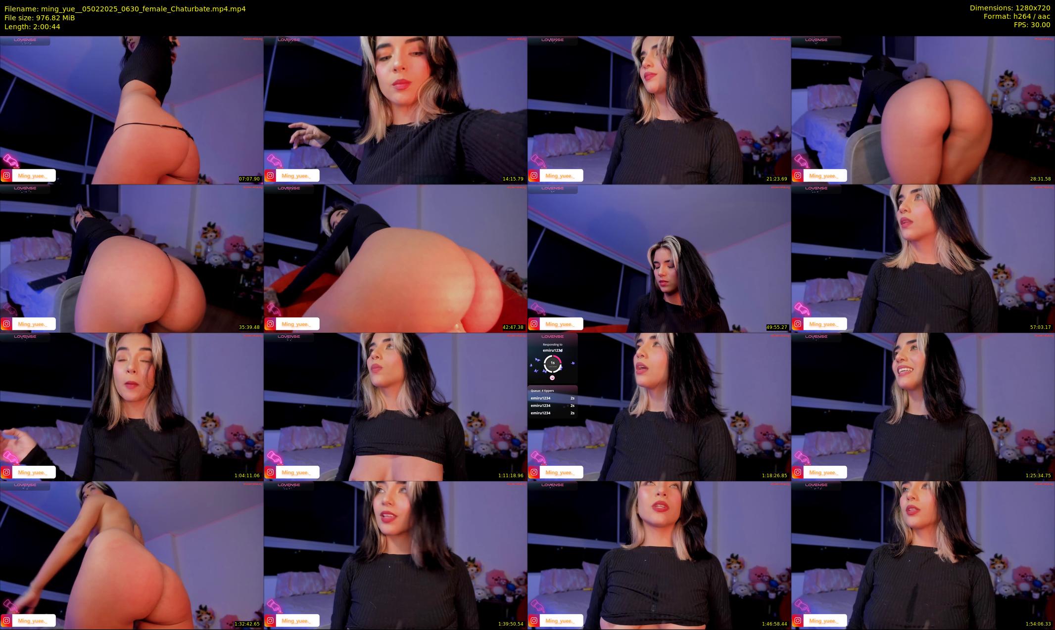ming_yue_ — 121 minute Chaturbate female cam show recording, 720p, Feb 5, 2025