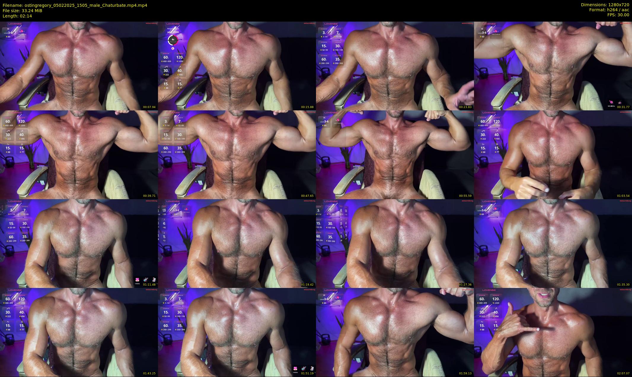 ostingregory — 3 minute Chaturbate male cam show recording, 720p, Feb 5, 2025