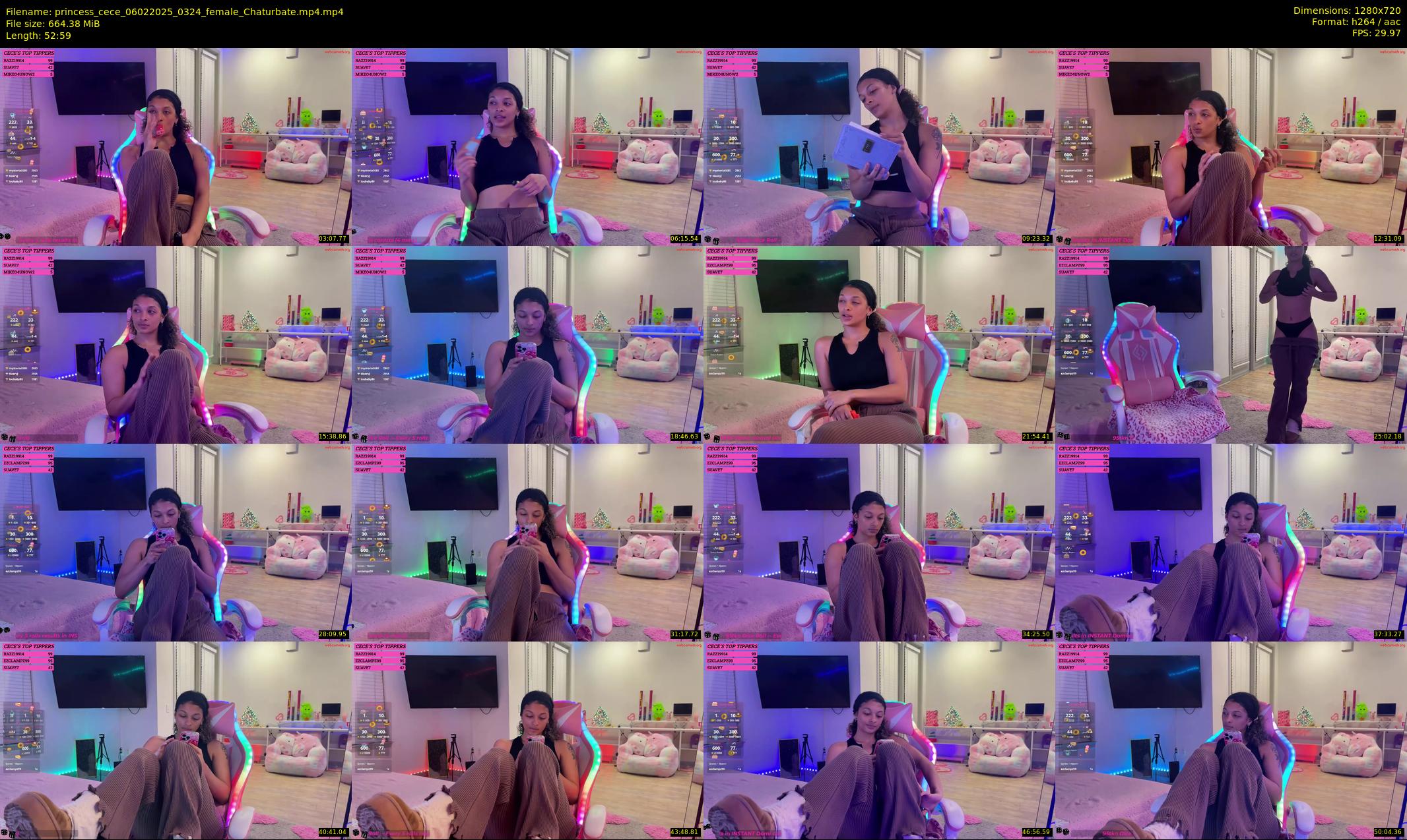 princess_cece — 53 minute Chaturbate female cam show recording, 720p, Feb 6, 2025
