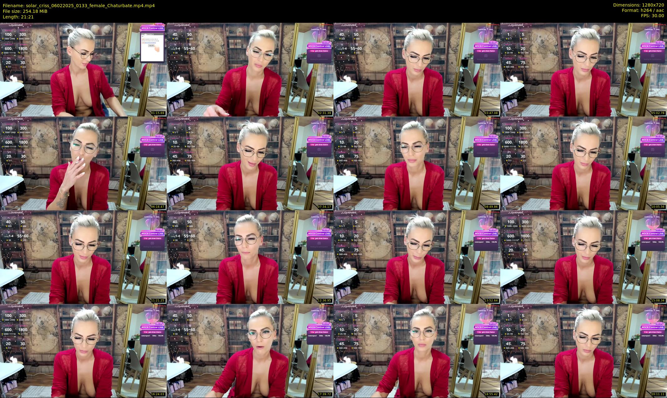 solar_criss — 22 minute Chaturbate female cam show recording, 720p, Feb 6, 2025