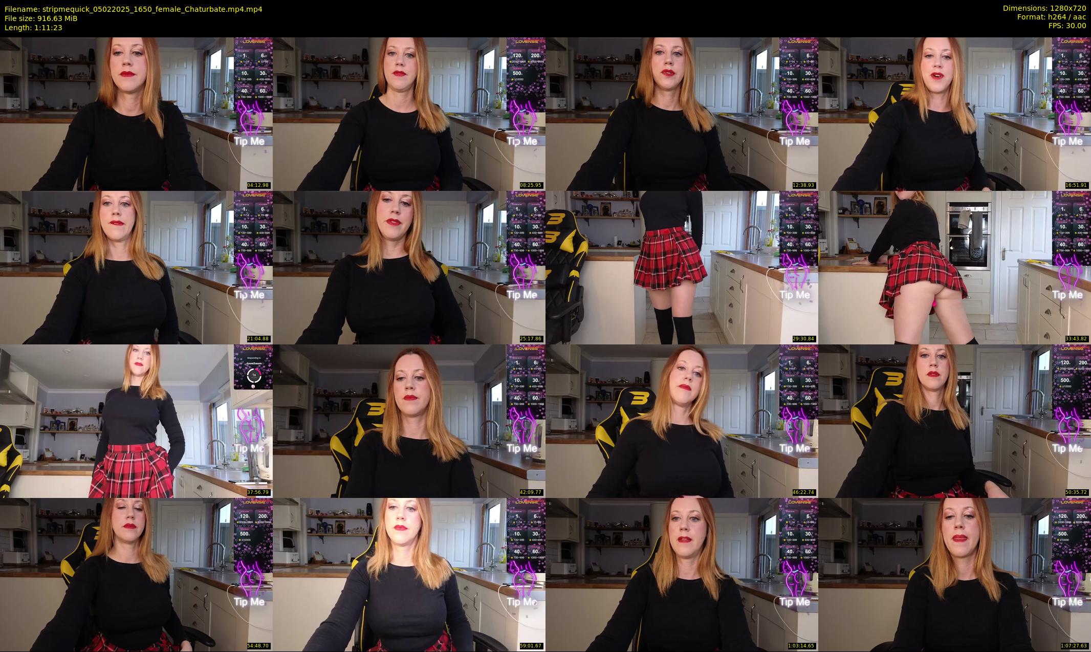 stripmequick — 72 minute Chaturbate female cam show recording, 720p, Feb 5, 2025