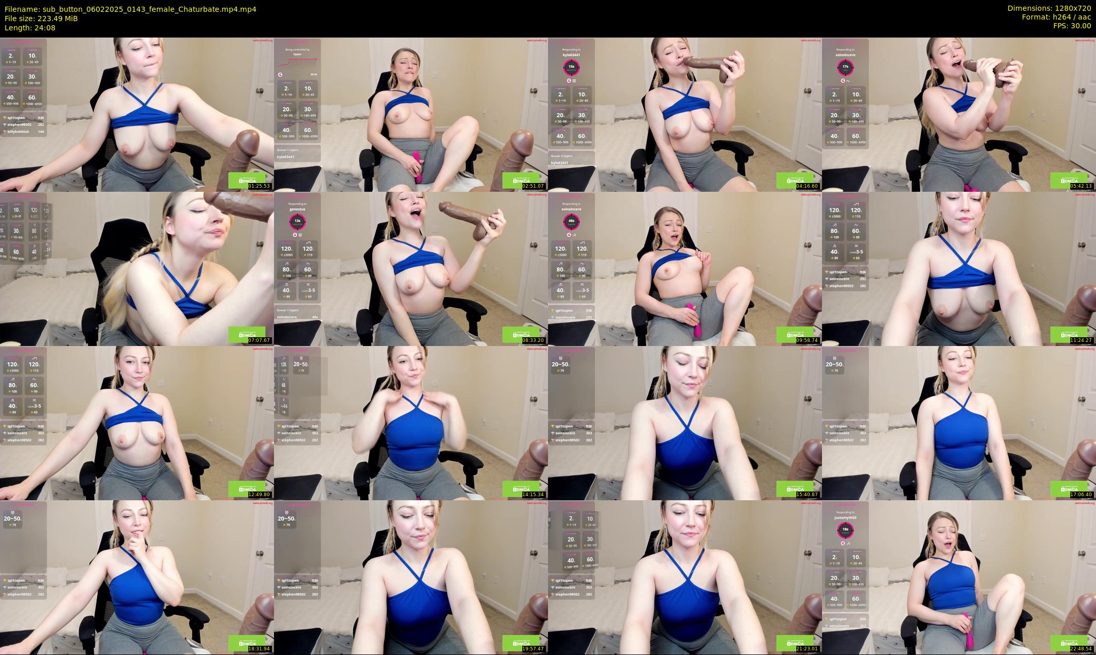 sub_button — 25 minute Chaturbate female cam show recording, 720p, Feb 6, 2025