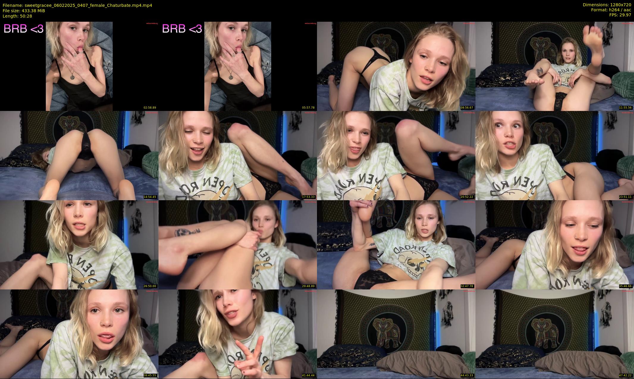 sweetgracee — 51 minute Chaturbate female cam show recording, 720p, Feb 6, 2025