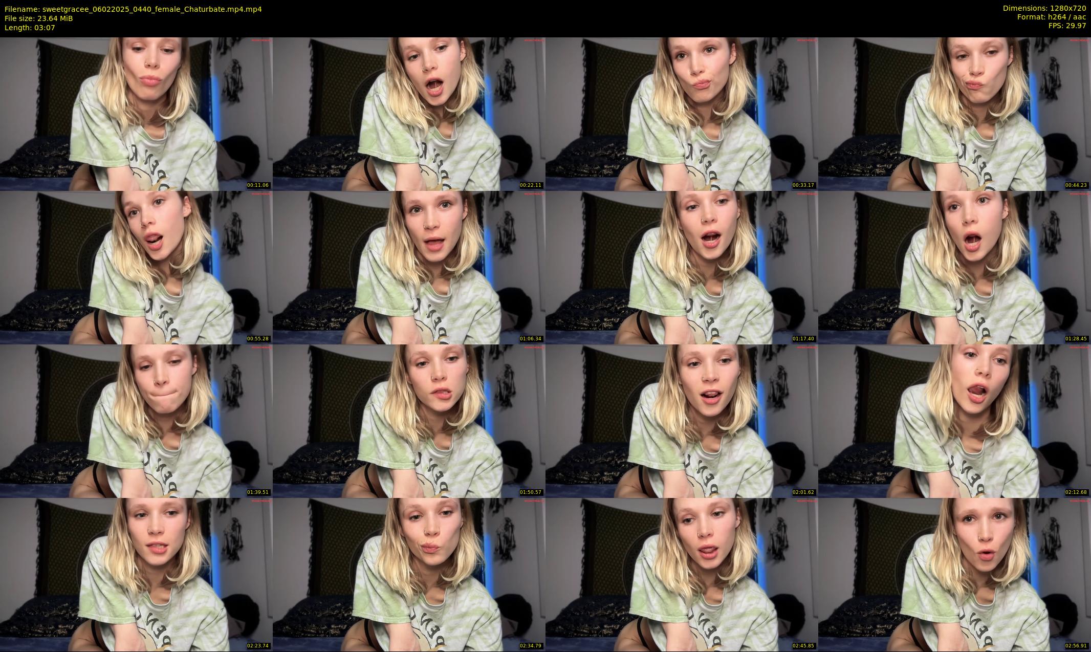 sweetgracee — 4 minute Chaturbate female cam show recording, 720p, Feb 6, 2025
