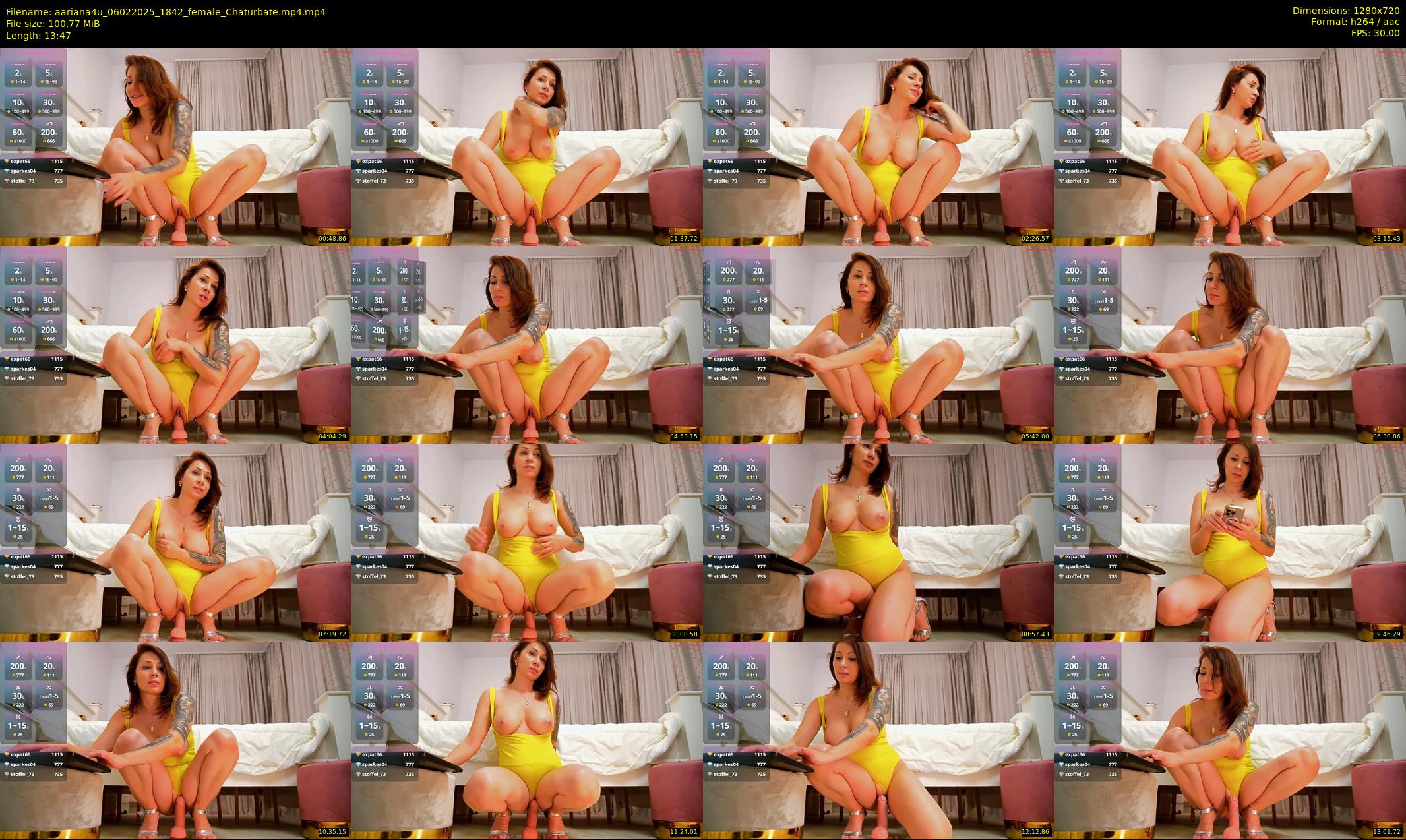 aariana4u — 14 minute Chaturbate female cam show recording, 720p, Feb 6, 2025