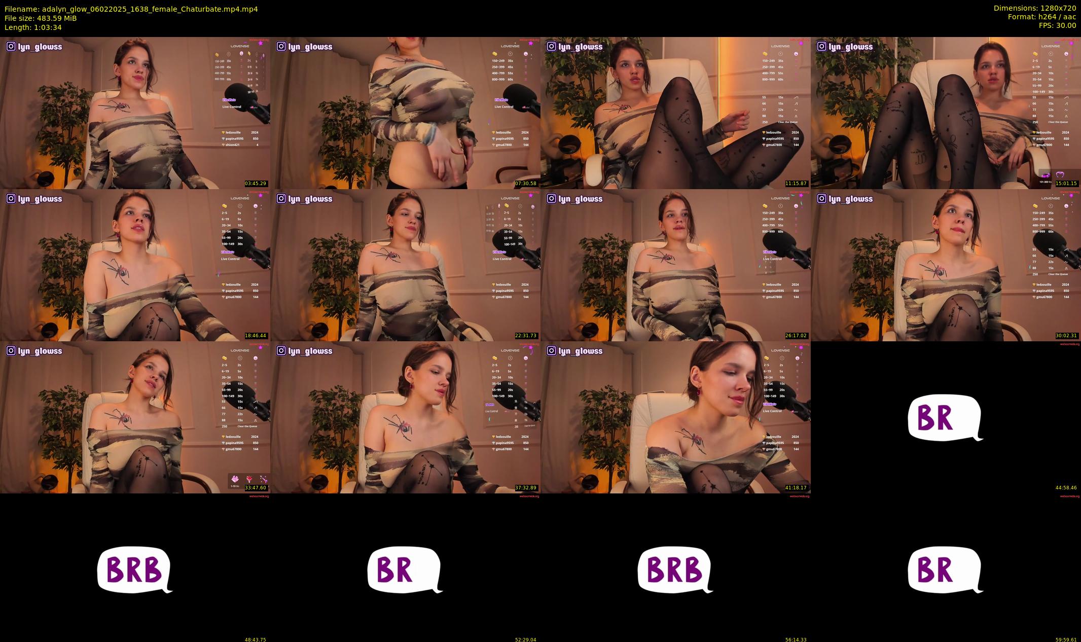 adalyn_glow — 64 minute Chaturbate female cam show recording, 720p, Feb 6, 2025