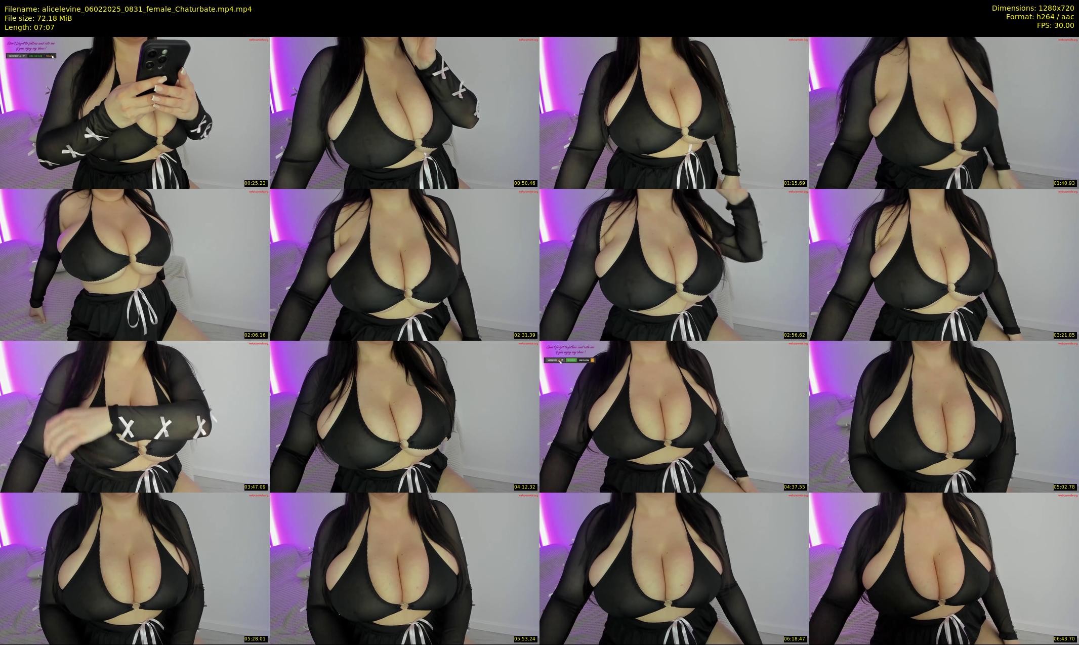alicelevine — 8 minute Chaturbate female cam show recording, 720p, Feb 6, 2025