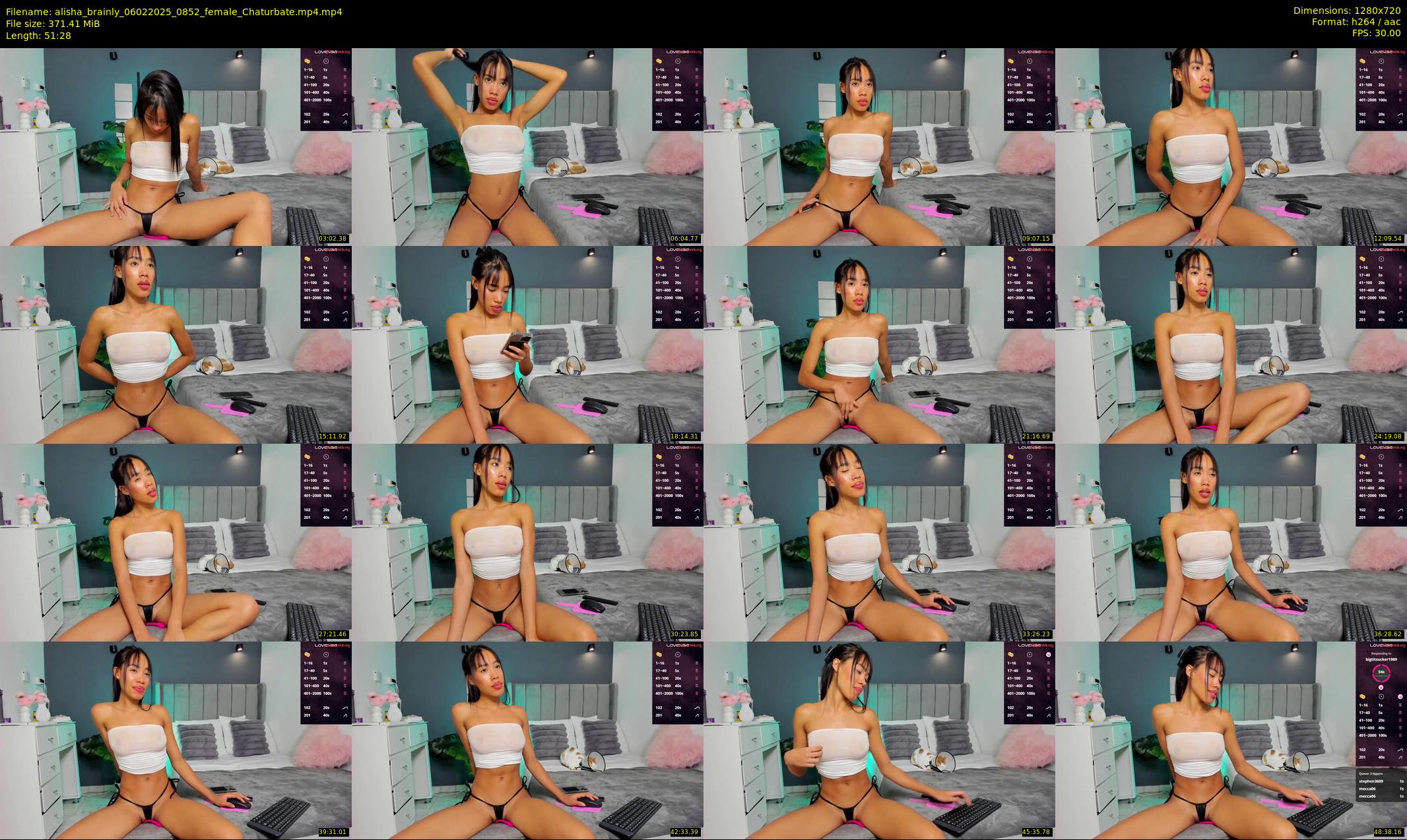 alisha_brainly — 52 minute Chaturbate female cam show recording, 720p, Feb 6, 2025