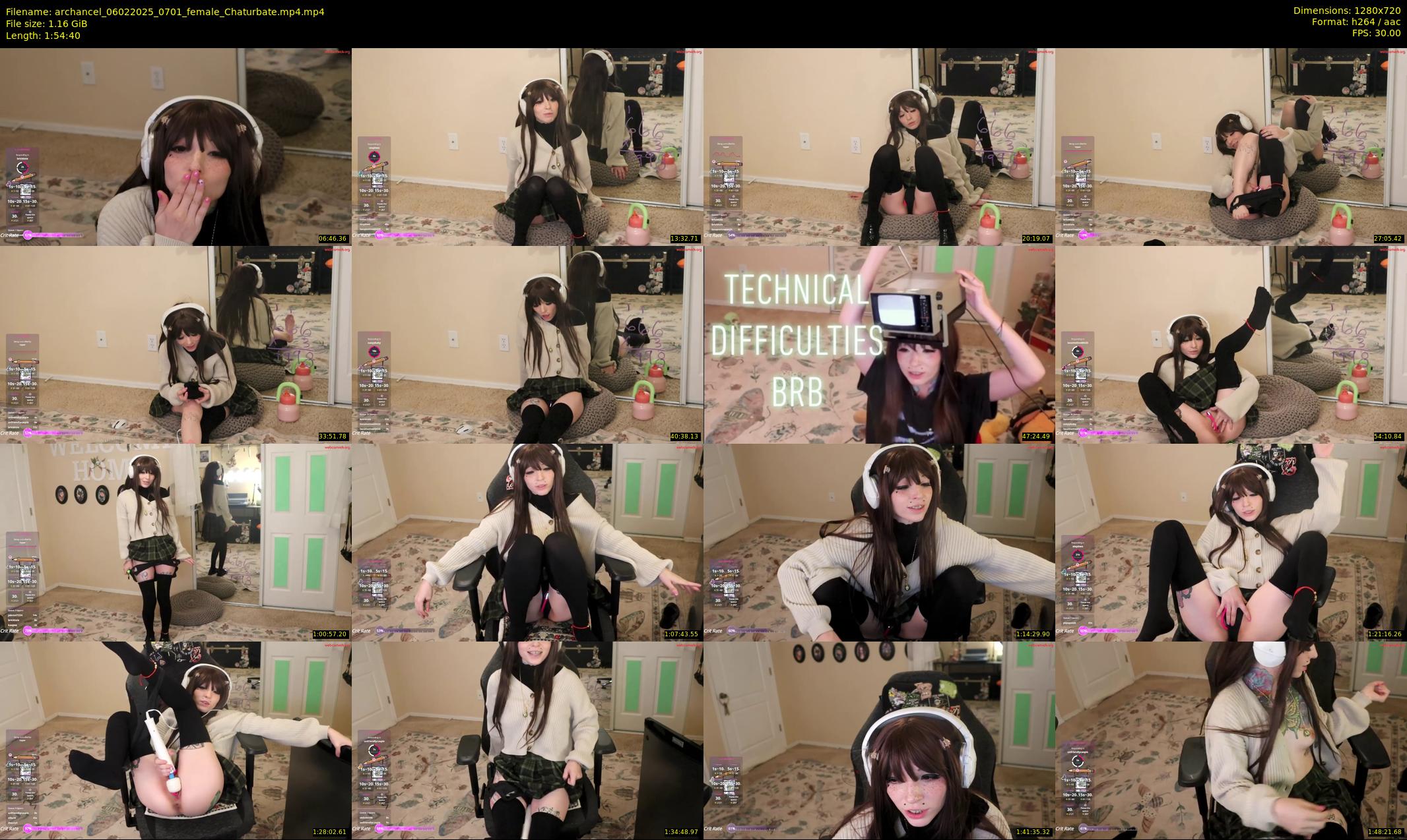 archancel — 115 minute Chaturbate female cam show recording, 720p, Feb 6, 2025