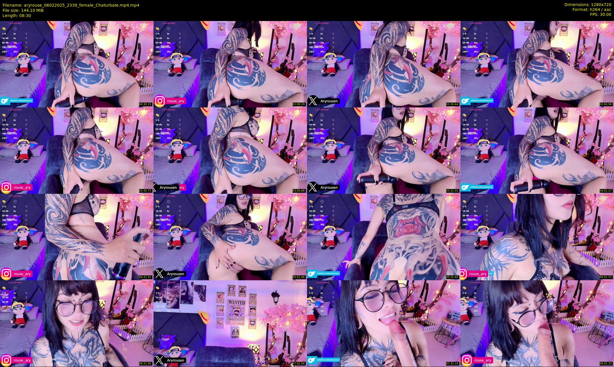 aryrouse — 9 minute Chaturbate female cam show recording, 720p, Feb 6, 2025
