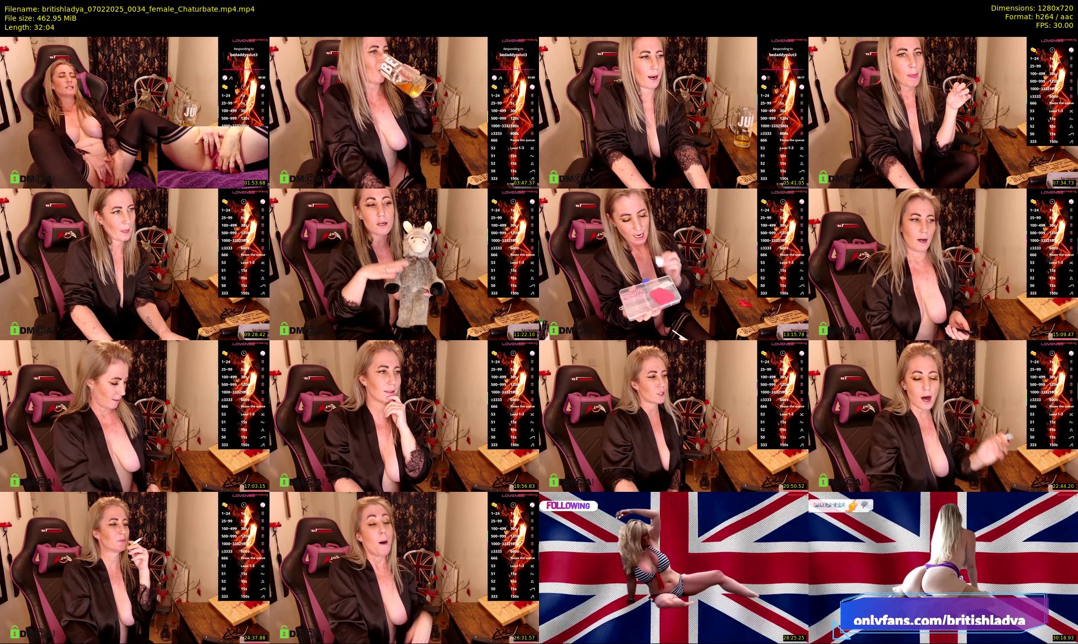 britishladya — 33 minute Chaturbate female cam show recording, 720p, Feb 7, 2025