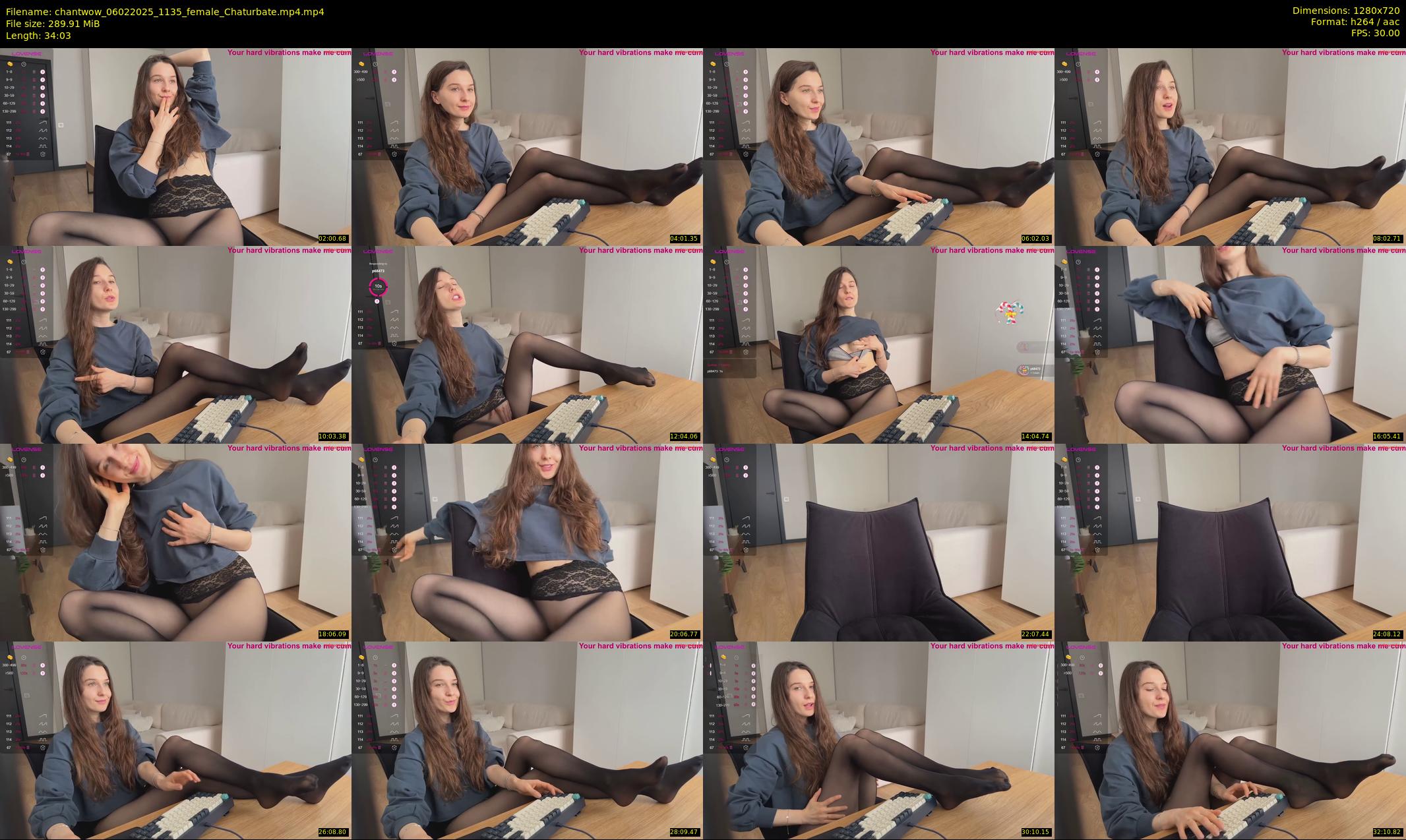 chantwow — 35 minute Chaturbate female cam show recording, 720p, Feb 6, 2025