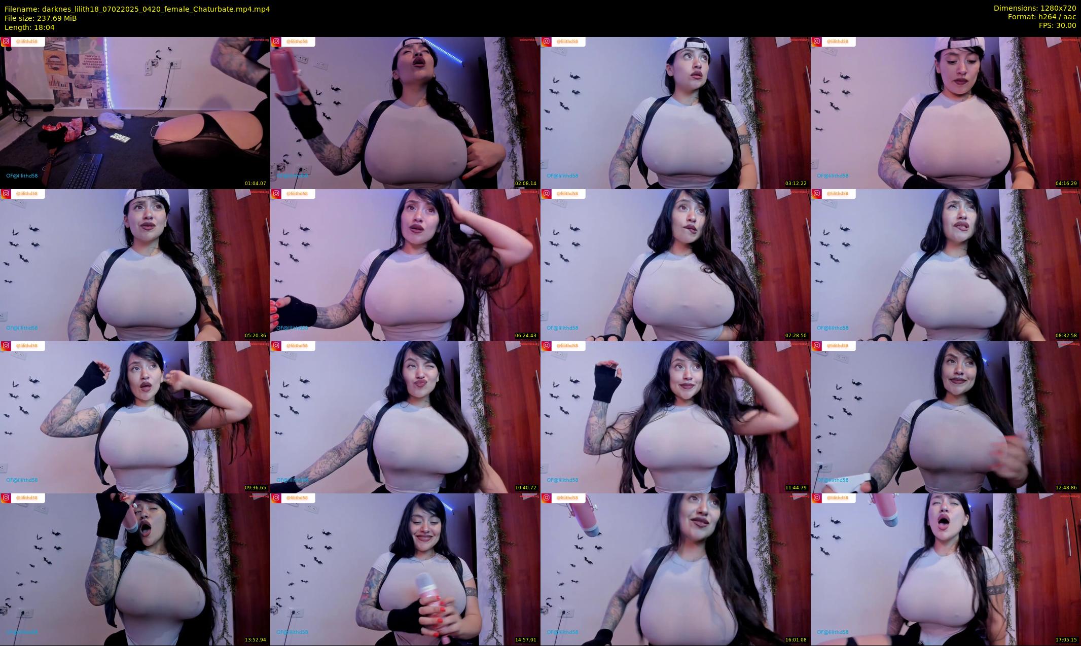 darknes_lilith18 — 19 minute Chaturbate female cam show recording, 720p, Feb 7, 2025