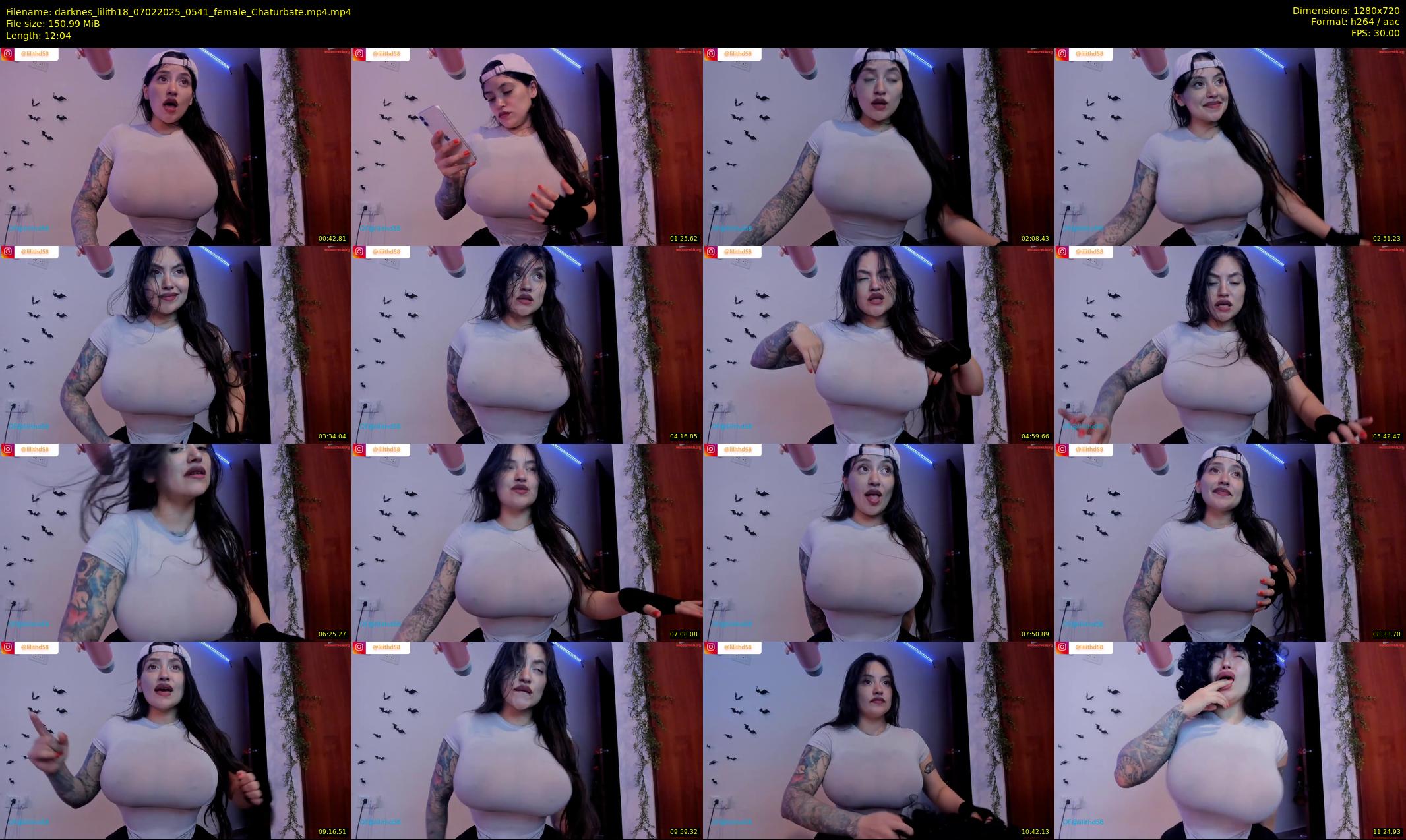 darknes_lilith18 — 13 minute Chaturbate female cam show recording, 720p, Feb 7, 2025