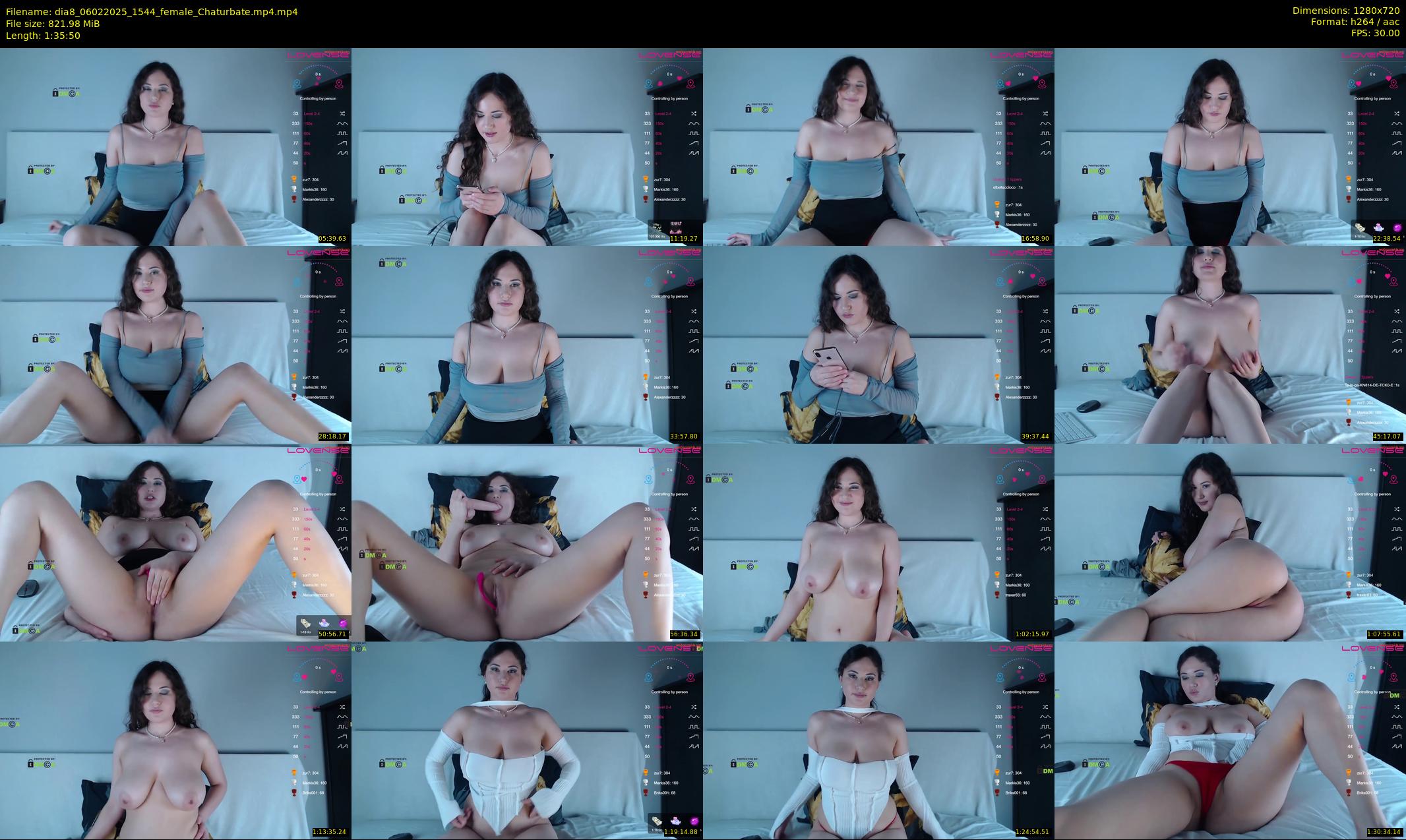 dia8 — 96 minute Chaturbate female cam show recording, 720p, Feb 6, 2025