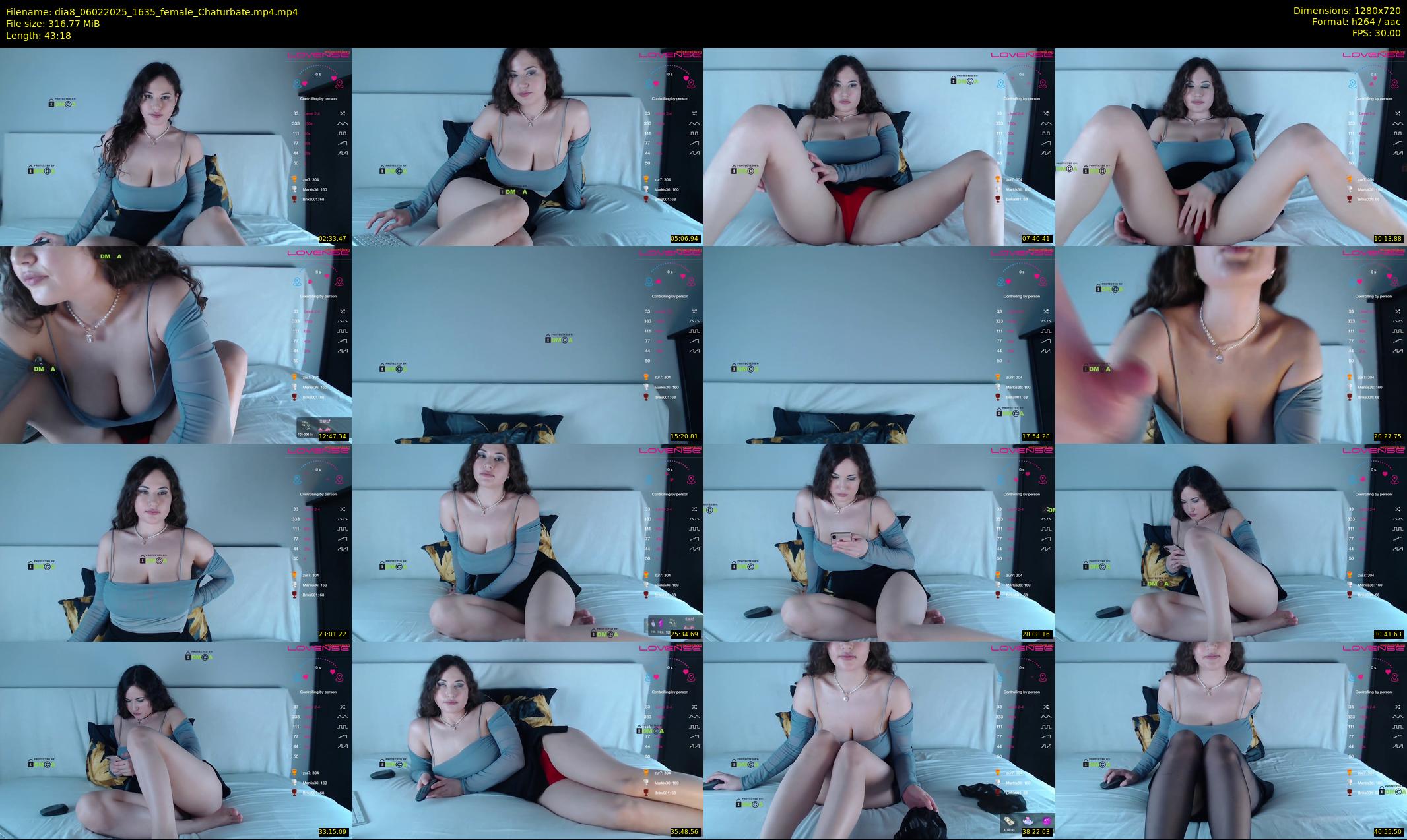 dia8 — 44 minute Chaturbate female cam show recording, 720p, Feb 6, 2025