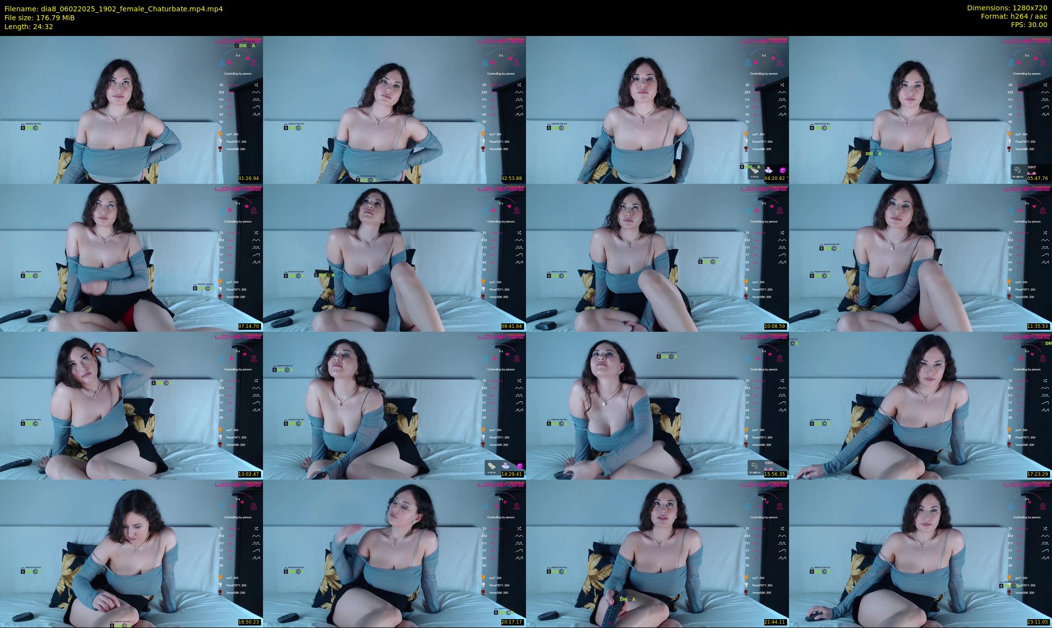 dia8 — 25 minute Chaturbate female cam show recording, 720p, Feb 6, 2025