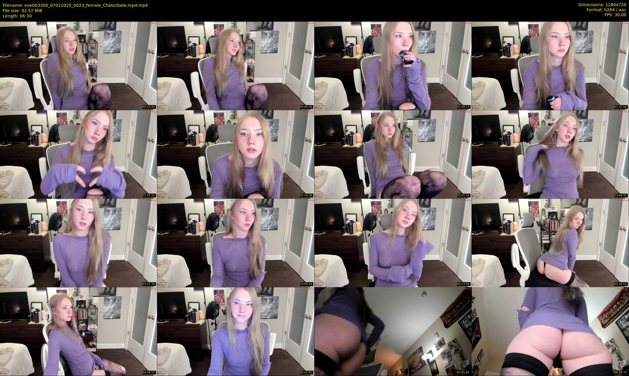 eve003300 — 7 minute Chaturbate female cam show recording, 720p, Feb 7, 2025