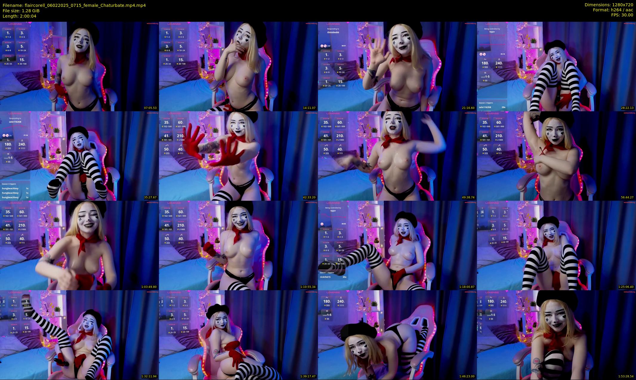 flaircorell — 121 minute Chaturbate female cam show recording, 720p, Feb 6, 2025
