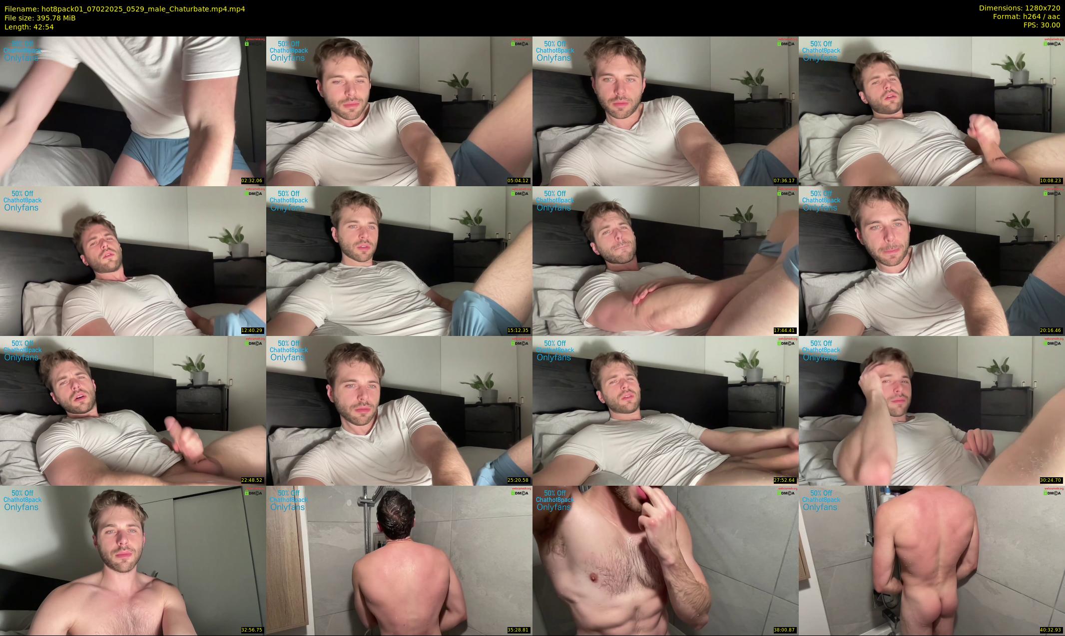 hot8pack01 — 43 minute Chaturbate male cam show recording, 720p, Feb 7, 2025