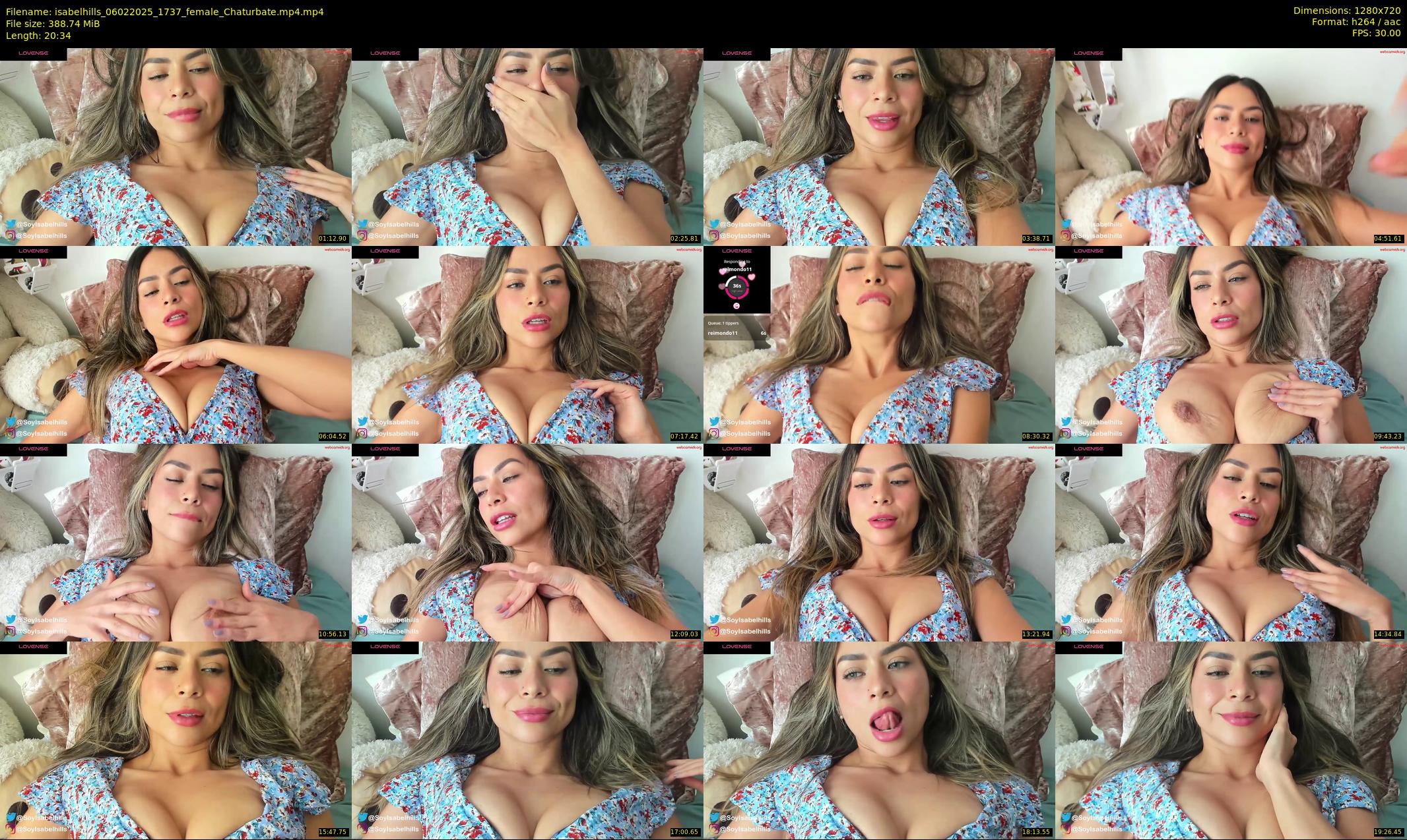 isabelhills — 21 minute Chaturbate female cam show recording, 720p, Feb 6, 2025