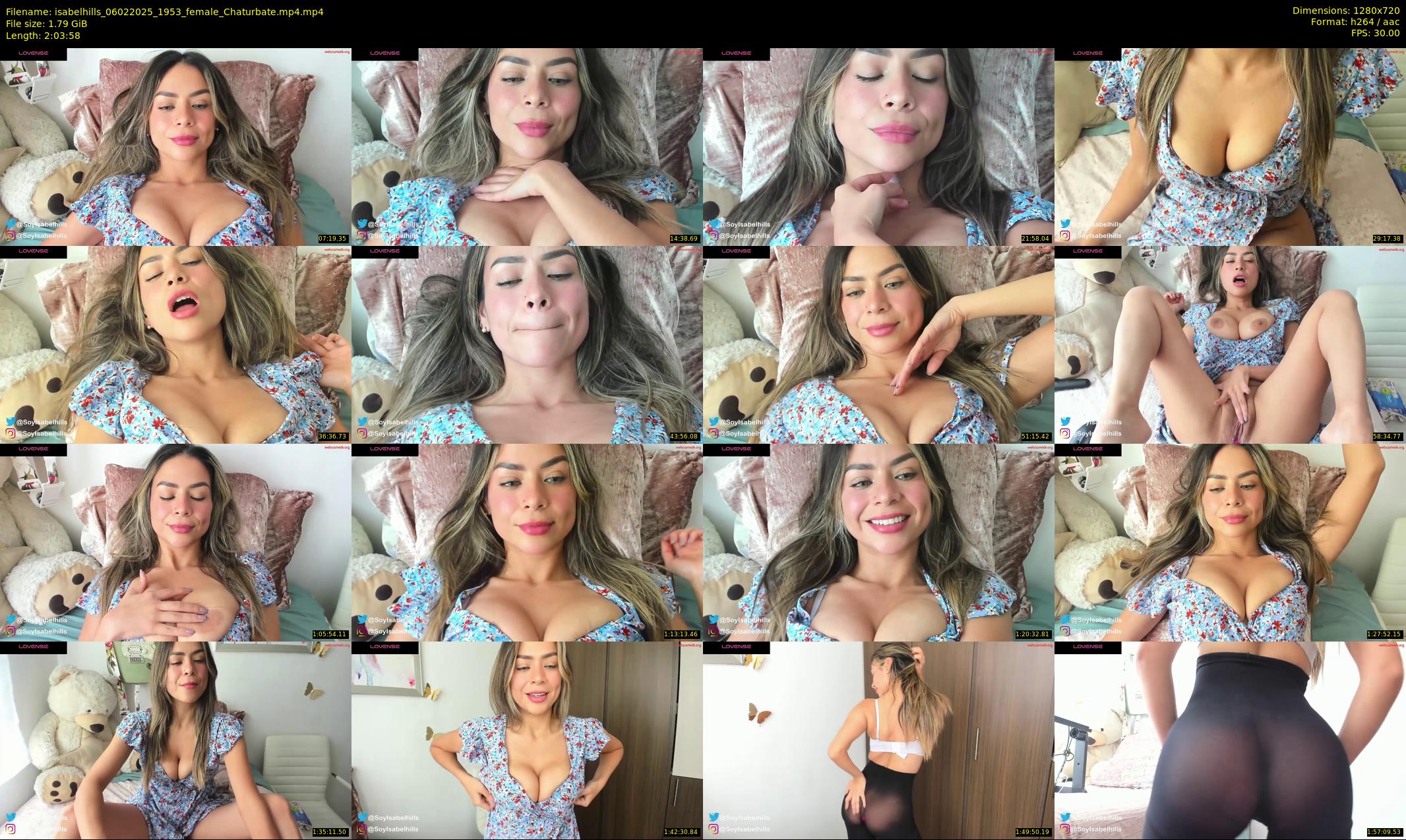 isabelhills — 124 minute Chaturbate female cam show recording, 720p, Feb 6, 2025