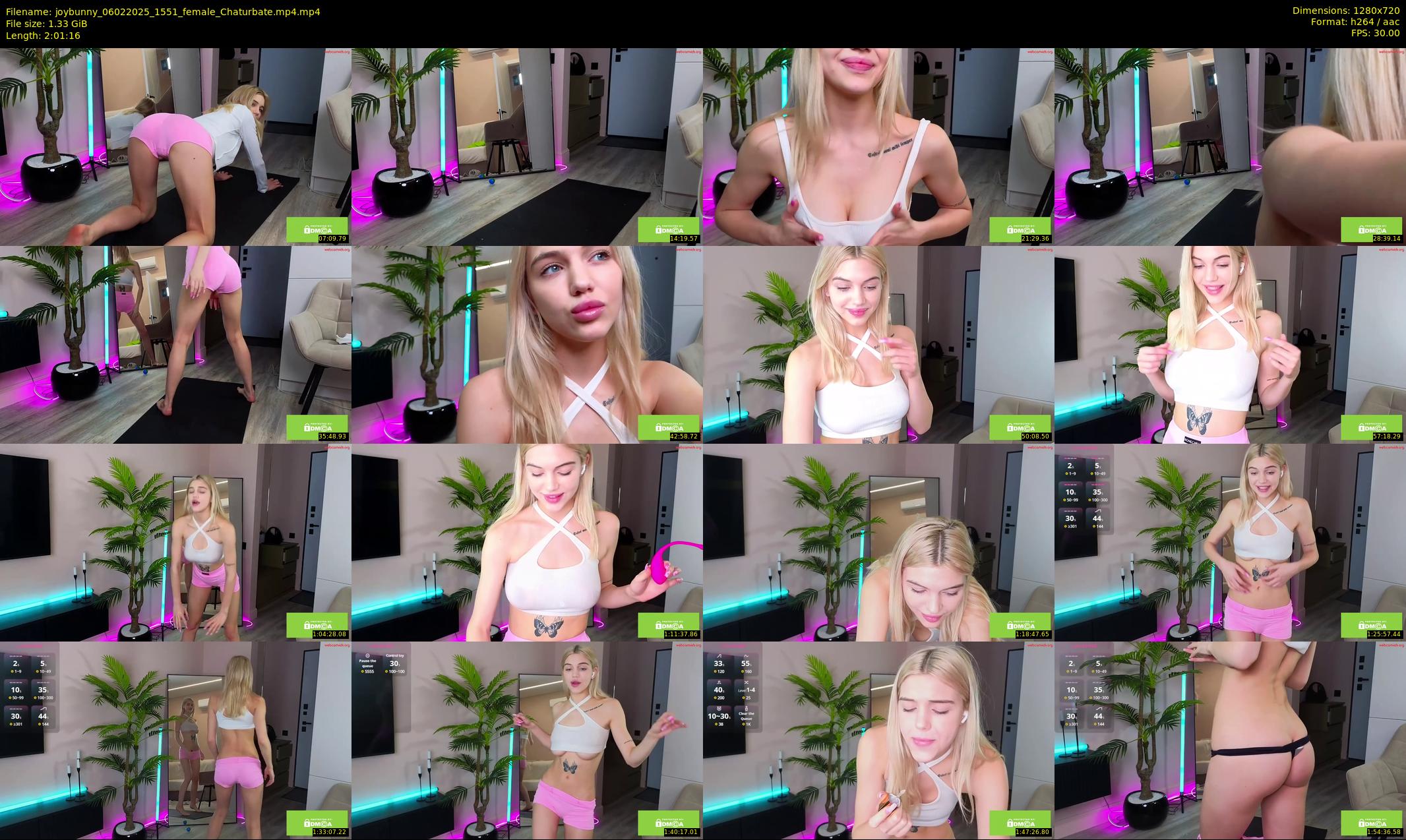 joybunny — 122 minute Chaturbate female cam show recording, 720p, Feb 6, 2025